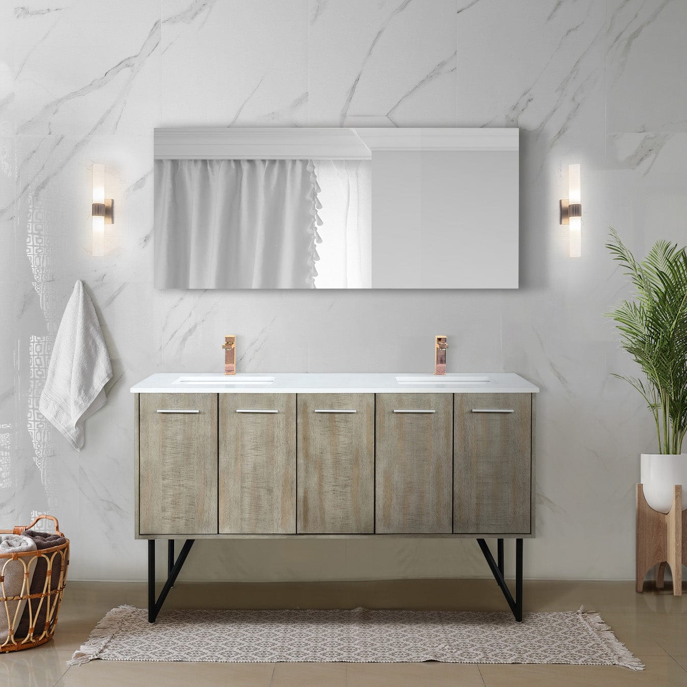 Lancy 60" Double Bathroom Vanity