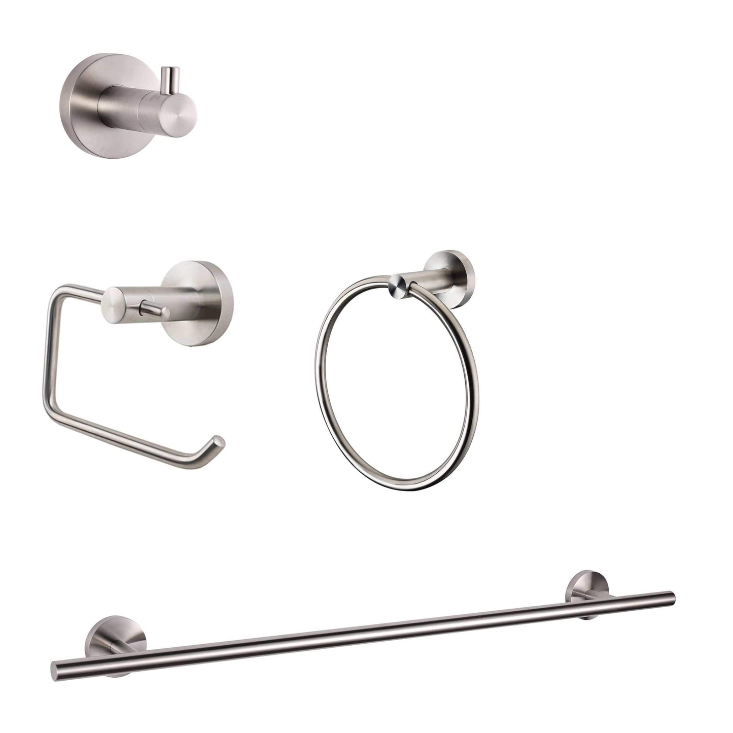 Lexora Bathroom Accessory Set Chrome St. Marys Stainless Steel 5 Piece Bathroom Accessory Set Satin Nickel