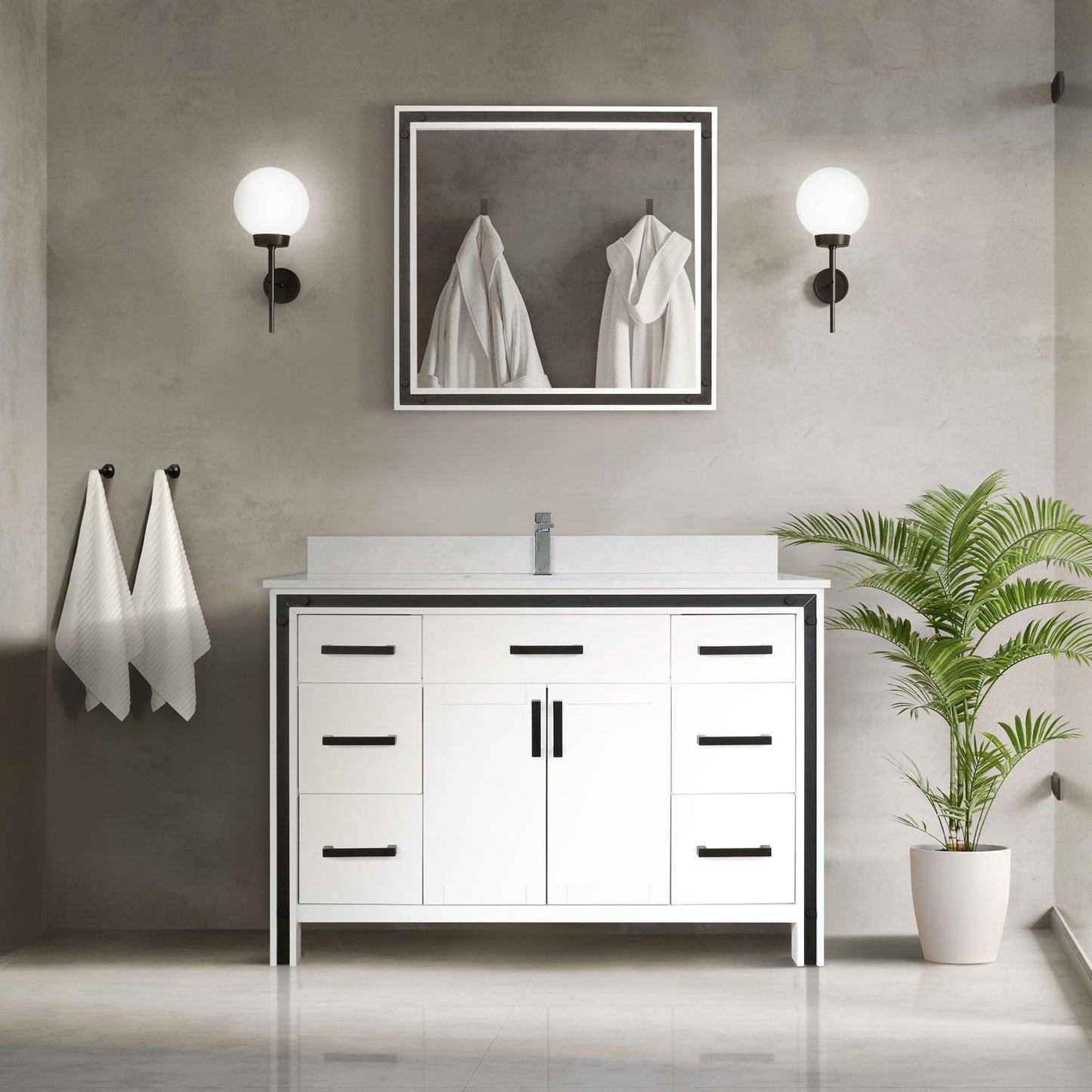 Bell + Modern Bathroom Vanity Augustine 48" x 22" Single Bath Vanity