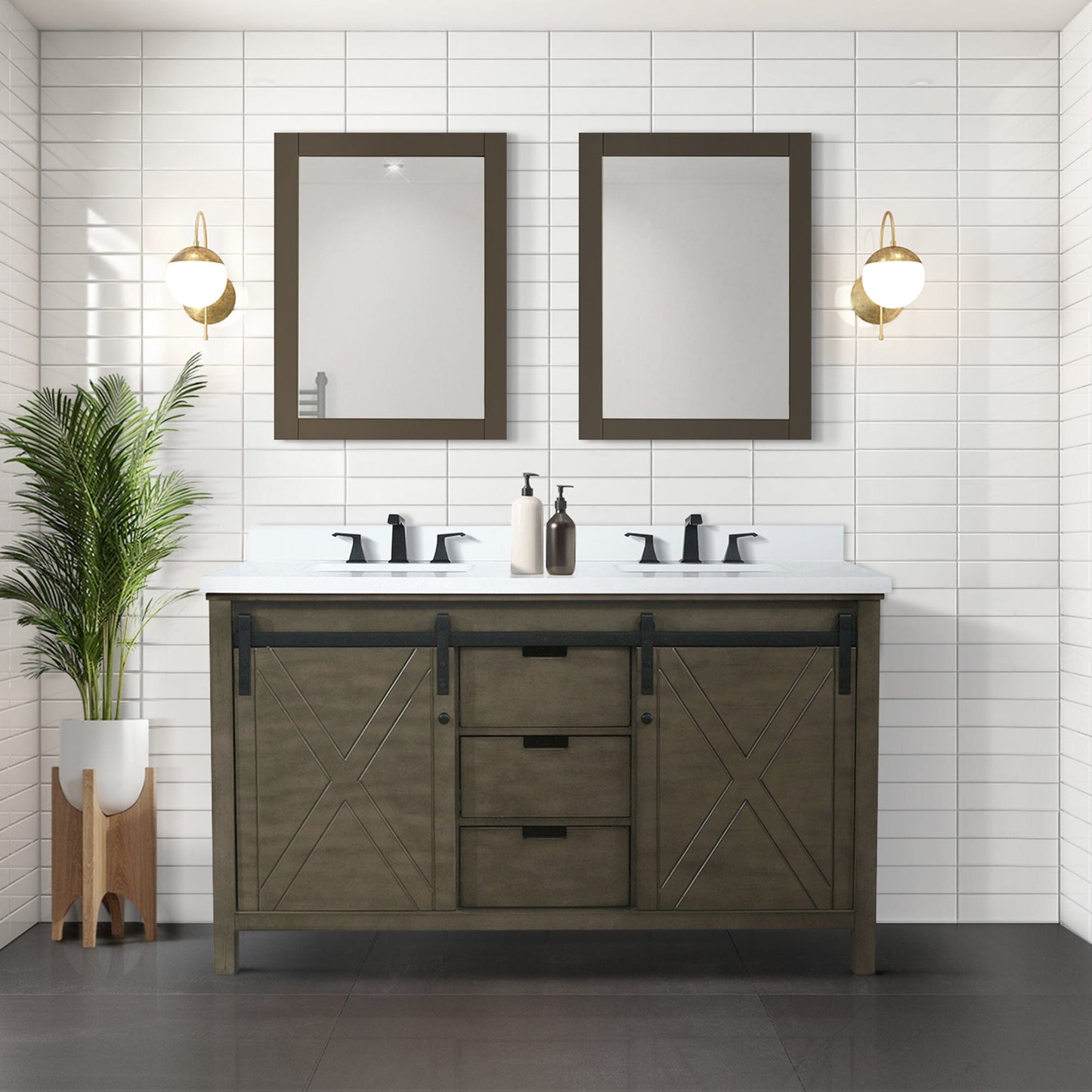 Bell + Modern Bathroom Vanity Ketchum 60" x 22" Double Bath Vanity