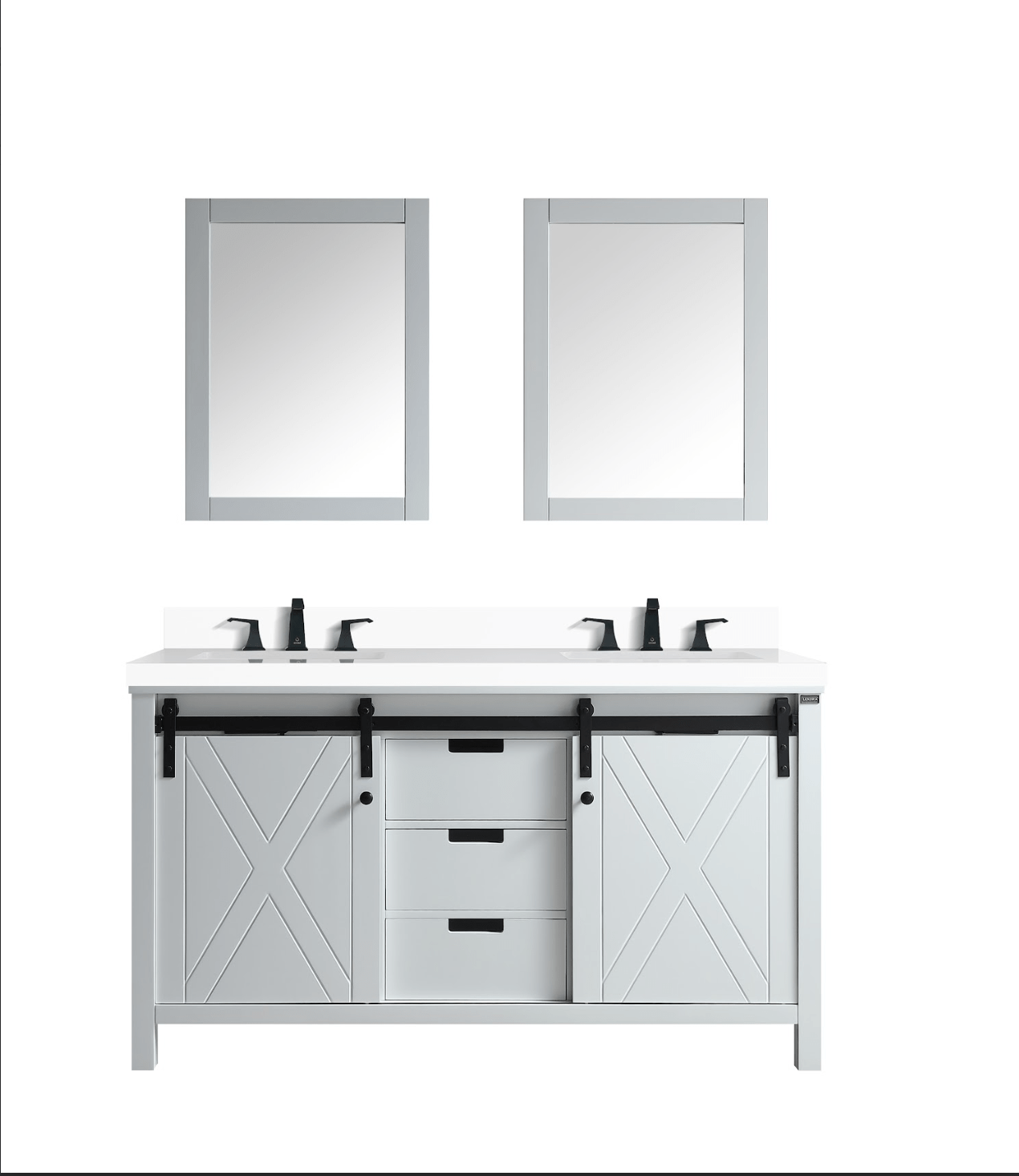 Bell + Modern Bathroom Vanity Ketchum 60" x 22" Double Bath Vanity