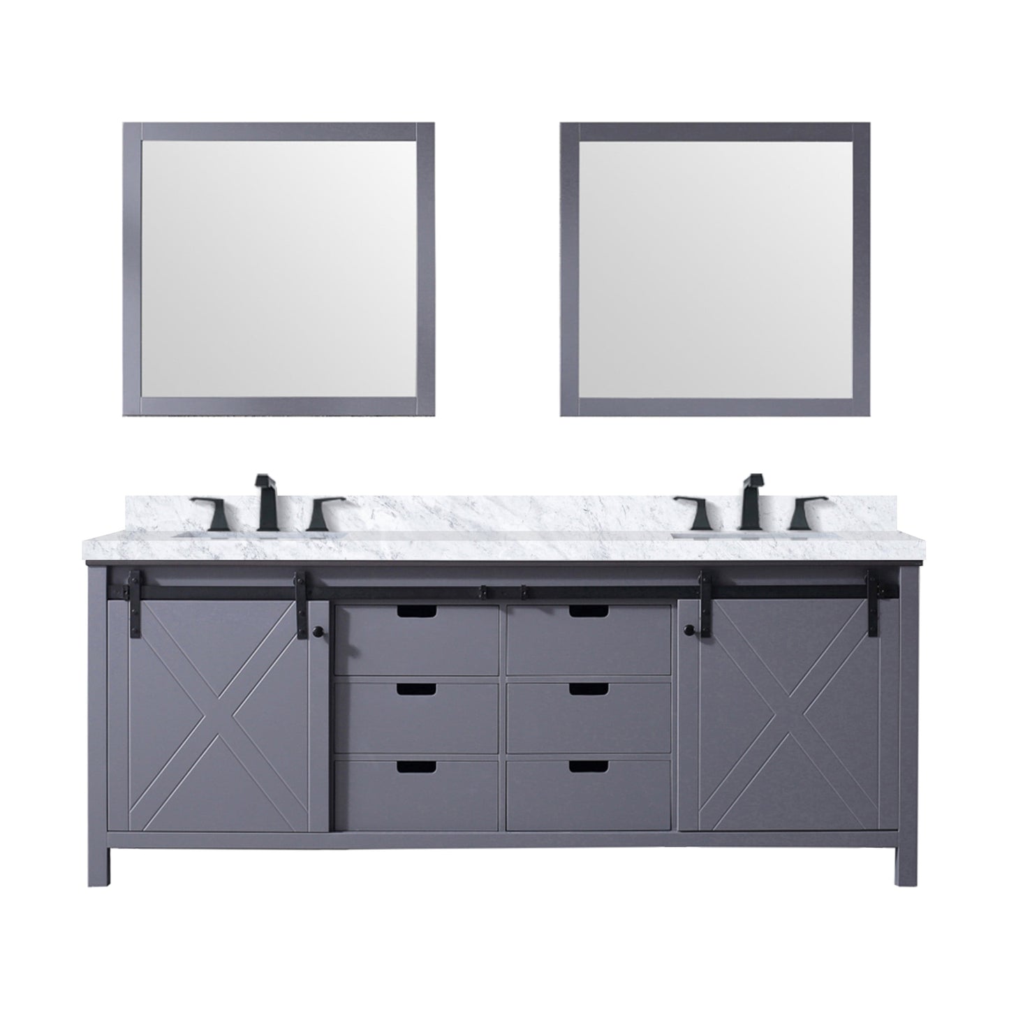 Bell + Modern Bathroom Vanity Ketchum 84" x 22" Double Bath Vanity