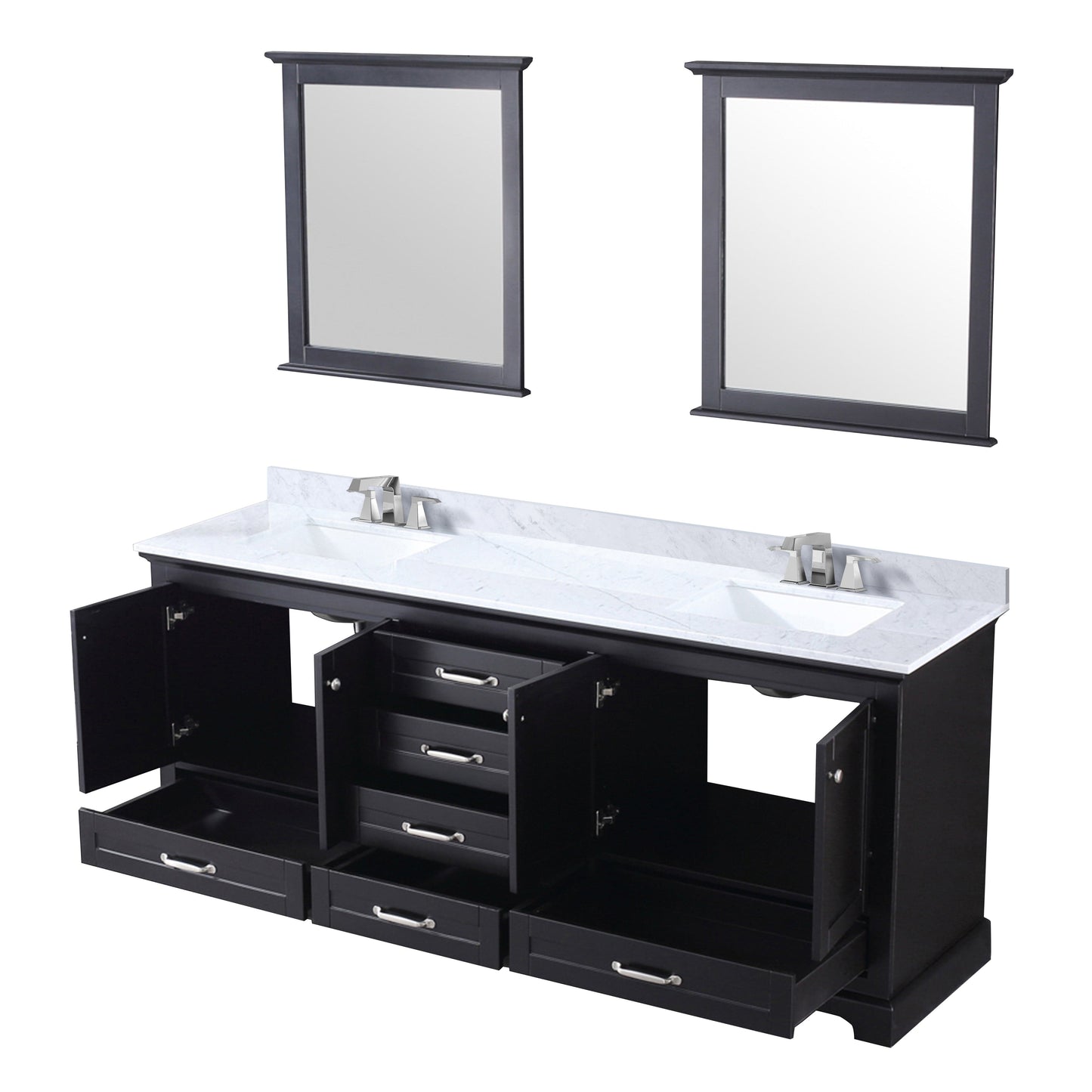 Lexora Bathroom Vanity Dukes 80" x 22" Double Bath Vanity