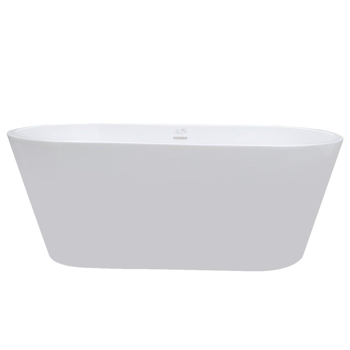 Bell + Modern Bathtubs and Tub Fillers Montserrat in White Freestanding Acrylic Flatbottom Soaking Bathtub