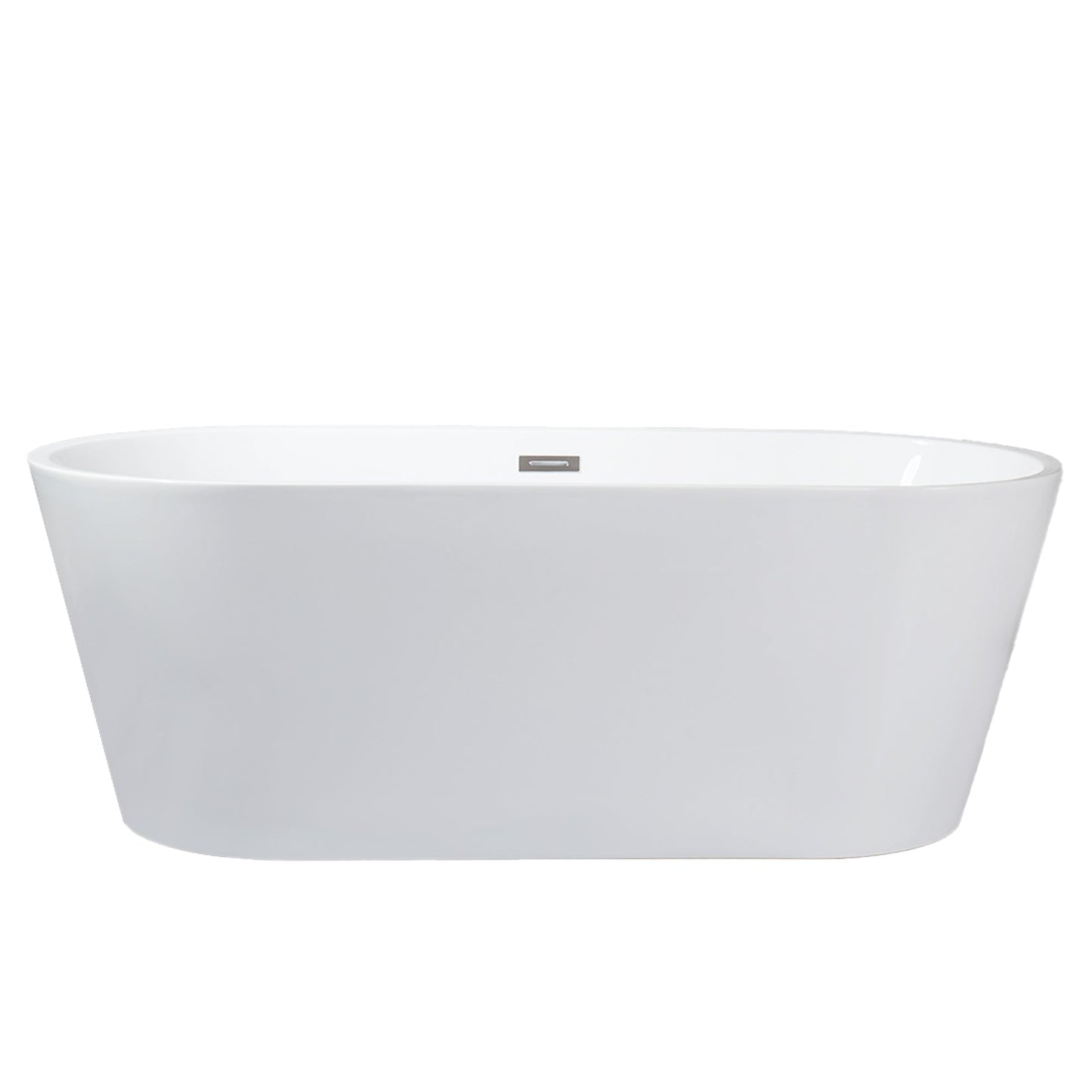 Bell + Modern Bathtubs and Tub Fillers Montserrat in White Freestanding Acrylic Flatbottom Soaking Bathtub