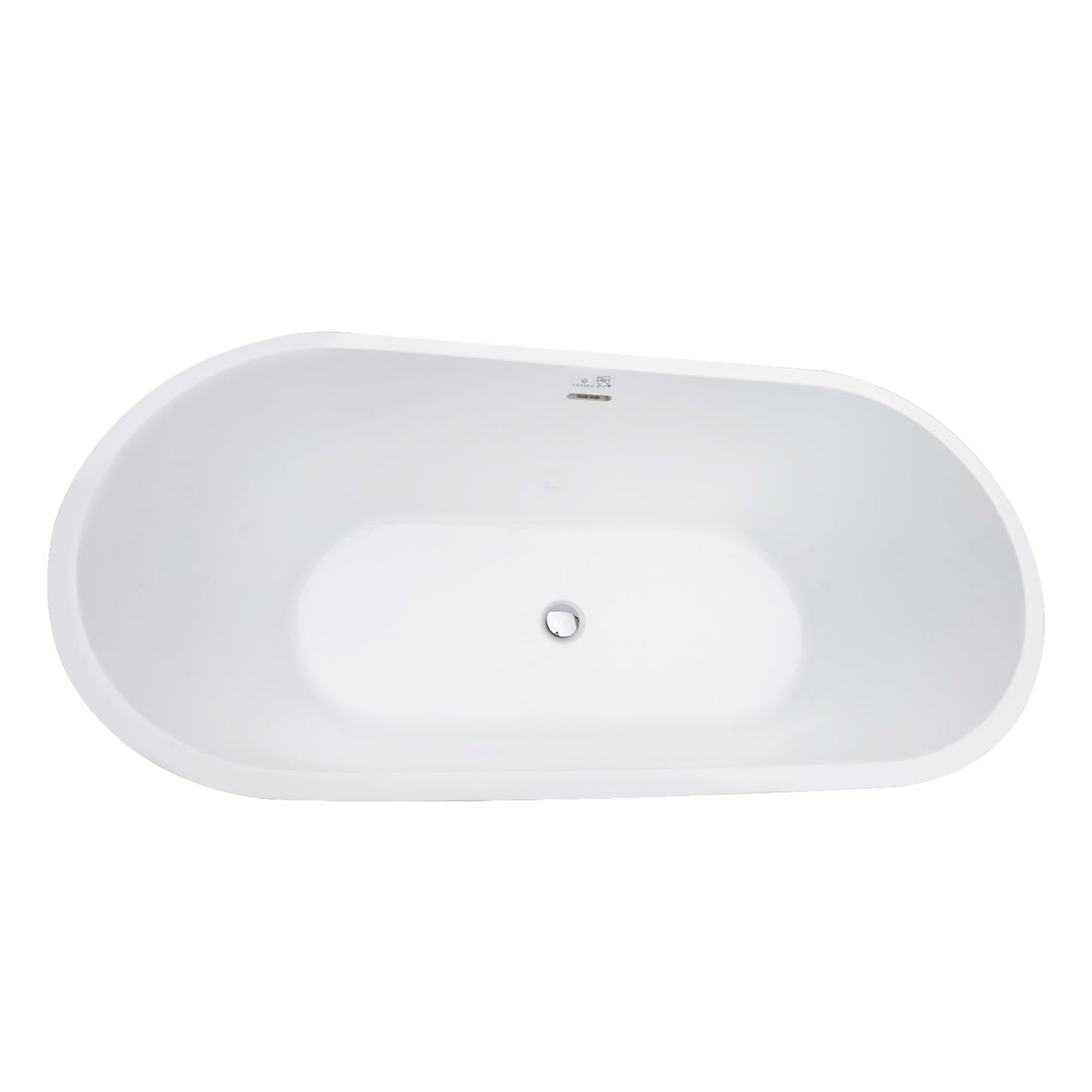 Bell + Modern Bathtubs and Tub Fillers Montserrat in White Freestanding Acrylic Flatbottom Soaking Bathtub