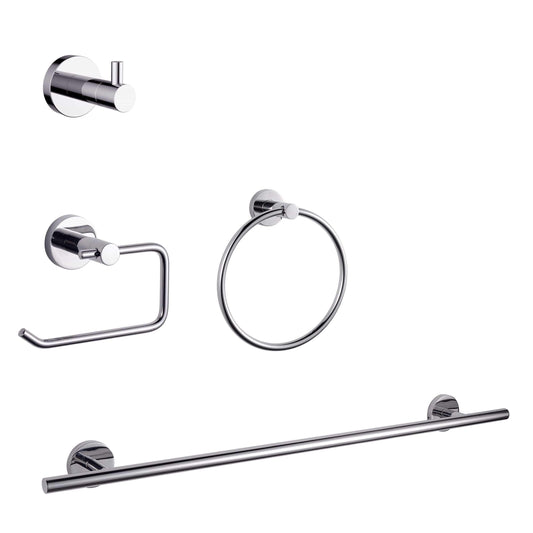 Lexora Bathroom Accessory Set Chrome St. Marys Stainless Steel 5 Piece Bathroom Accessory Set Chrome
