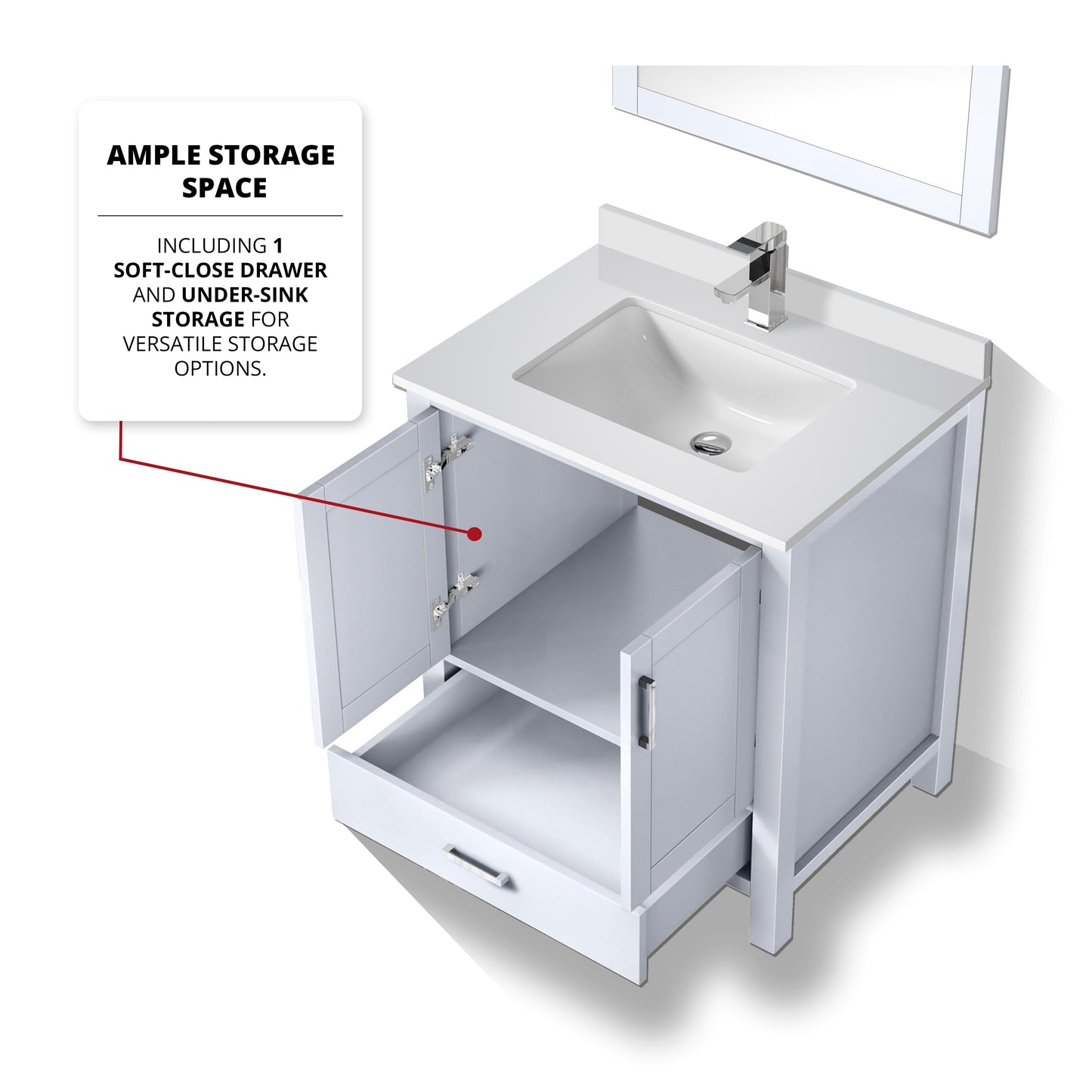 Lexora Bathroom Vanity Big Sur 30" x 22" Bath Vanity