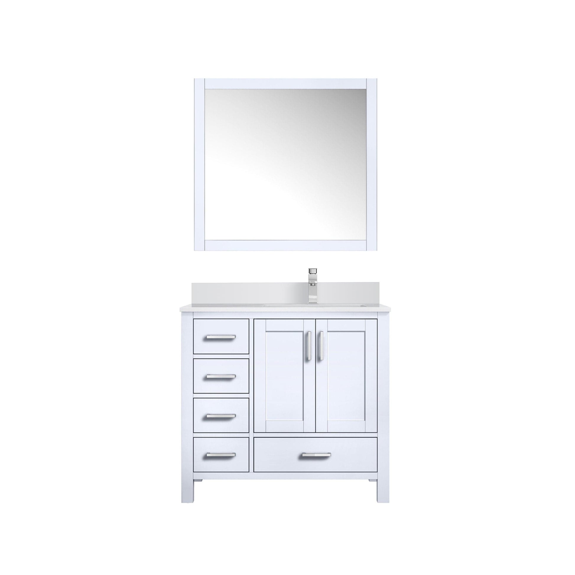 Lexora Bathroom Vanity Big Sur 36" x 22" Right Offset Bath Vanity