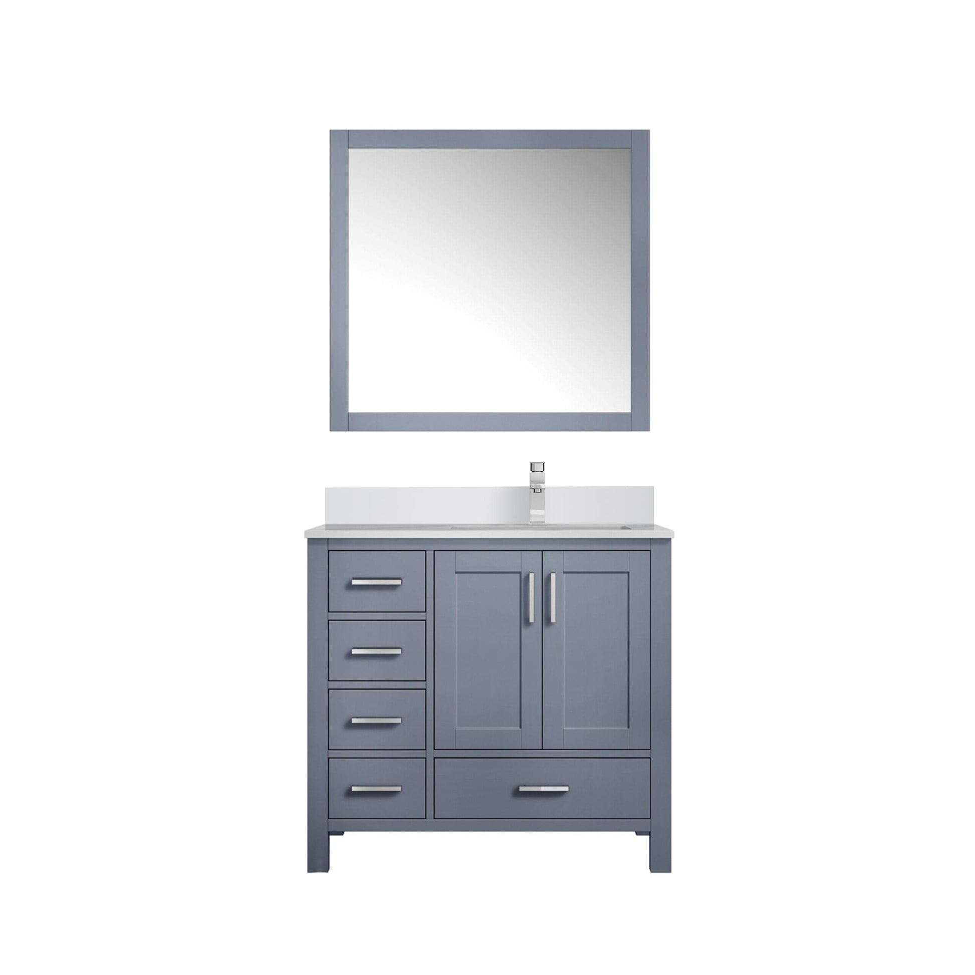 Lexora Bathroom Vanity Big Sur 36" x 22" Right Offset Bath Vanity