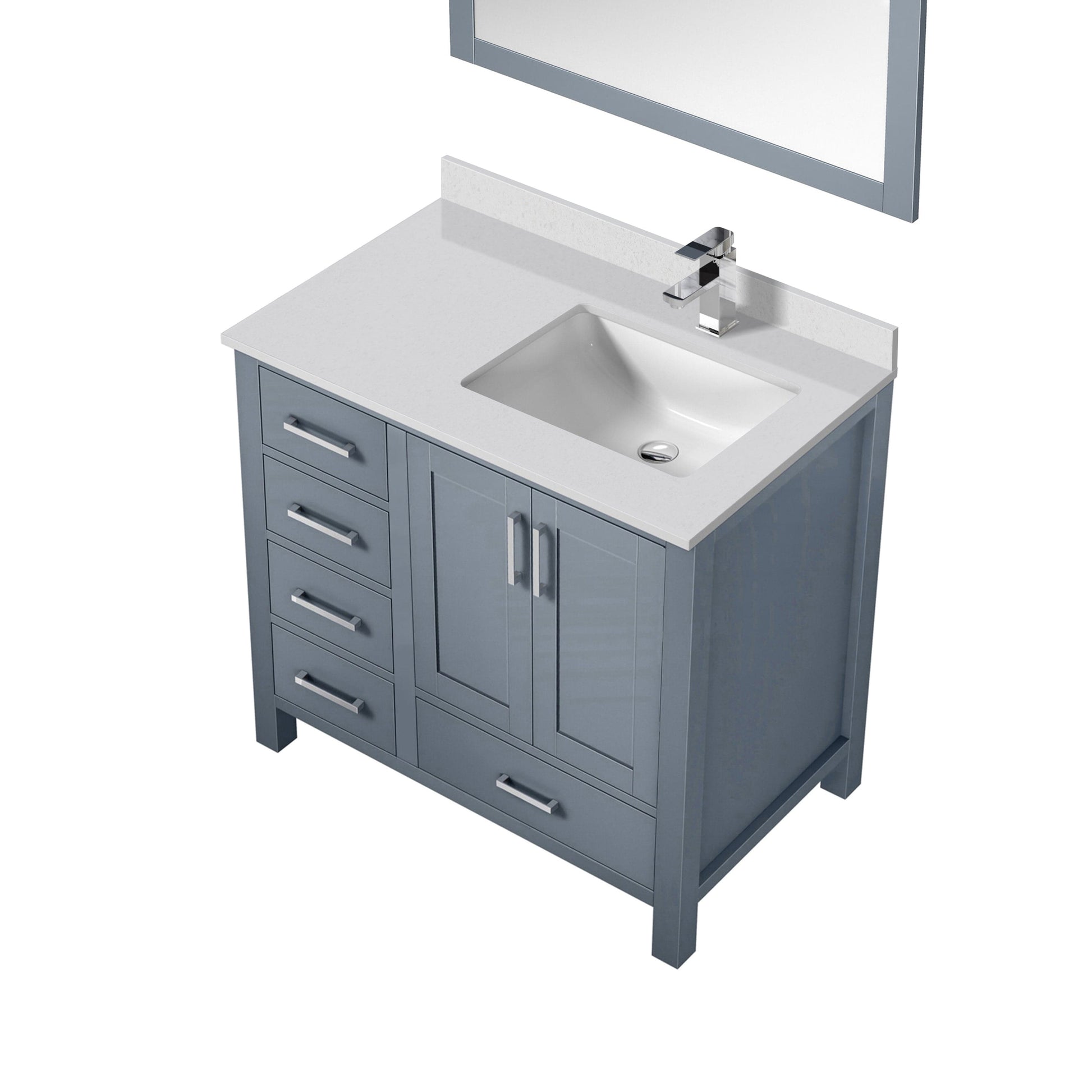 Lexora Bathroom Vanity Big Sur 36" x 22" Right Offset Bath Vanity