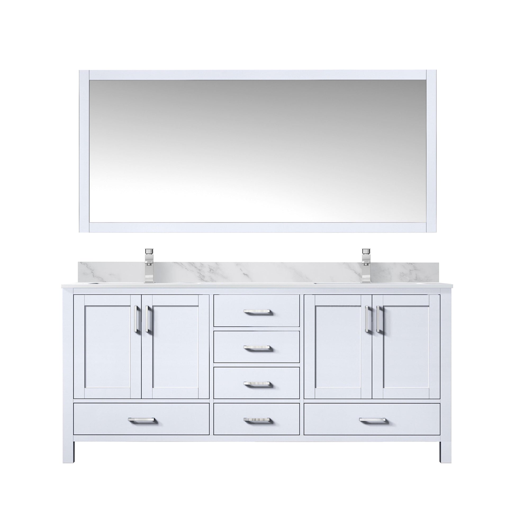 Lexora Bathroom Vanity Big Sur 72" x 22" Double Bath Vanity