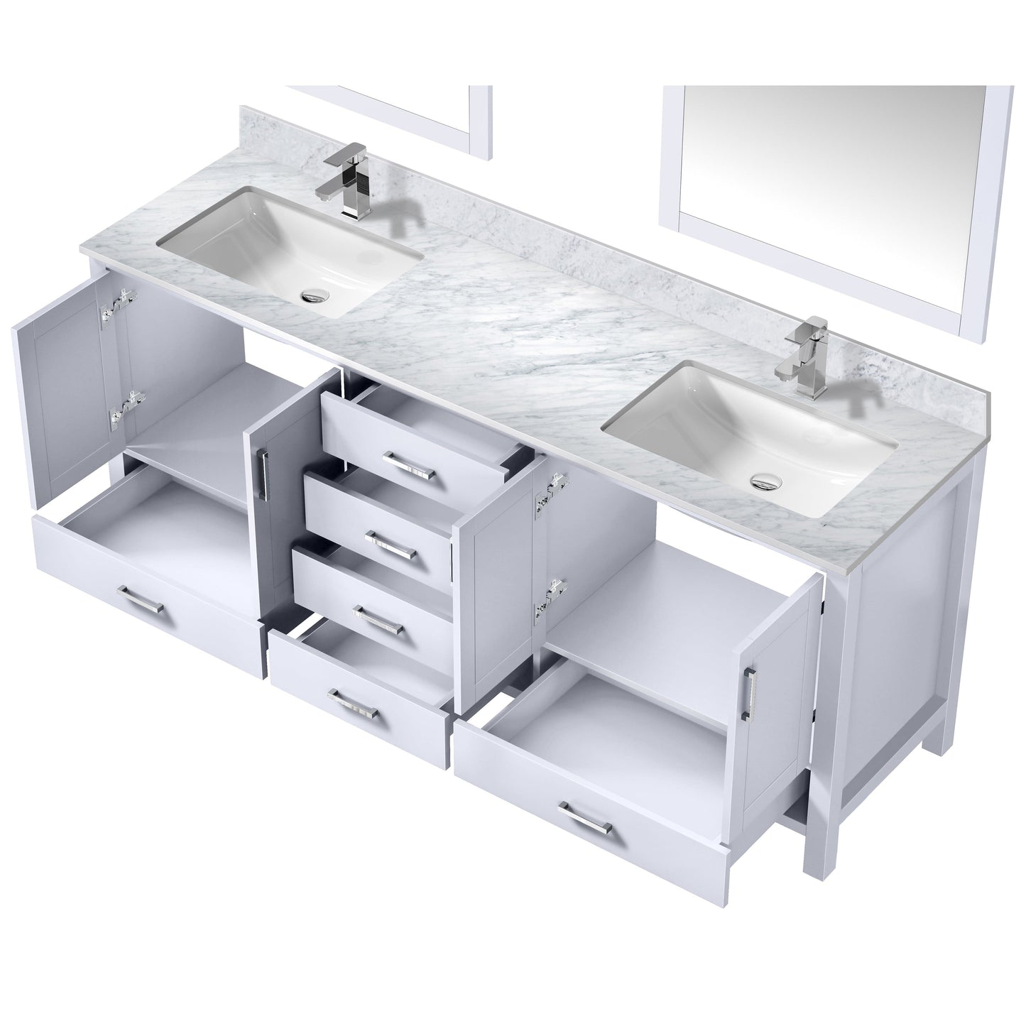 Lexora Bathroom Vanity Big Sur 80" x 22" Double Bath Vanity