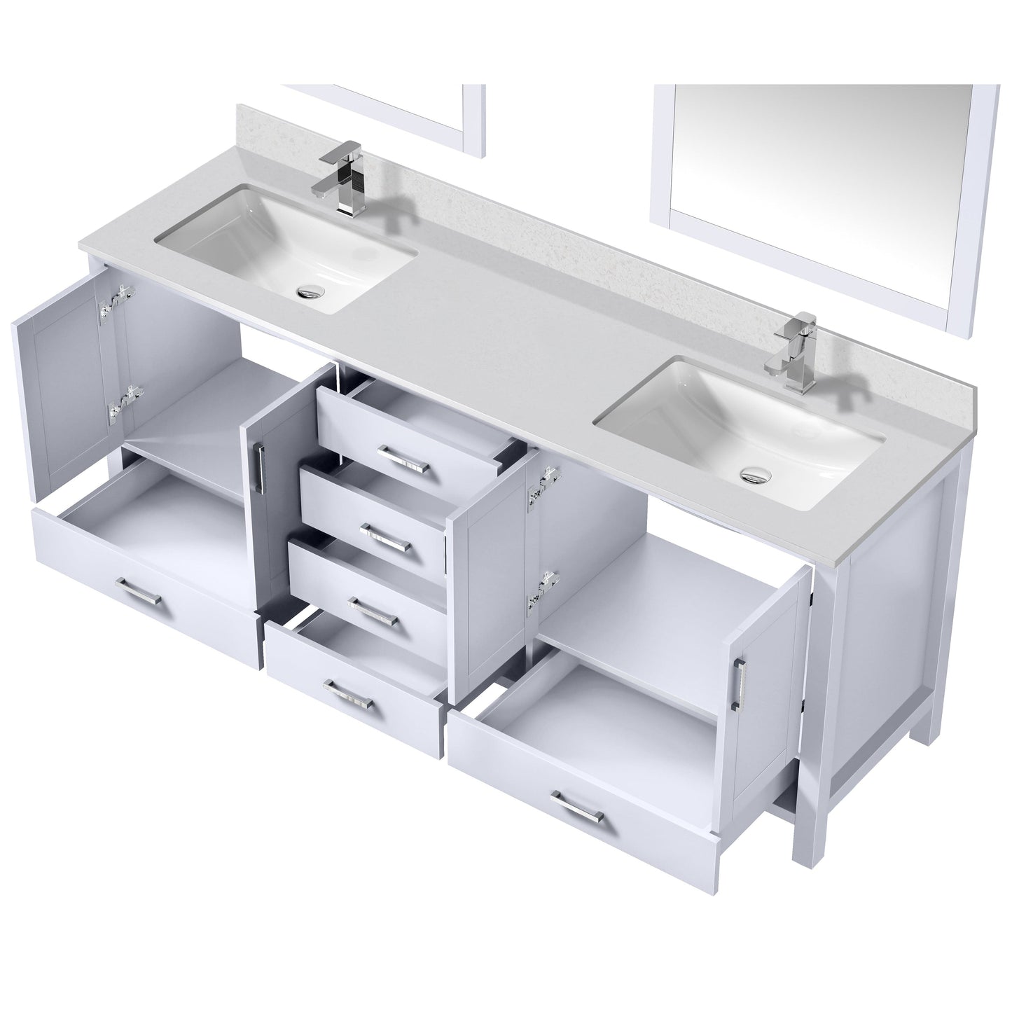 Lexora Bathroom Vanity Big Sur 80" x 22" Double Bath Vanity