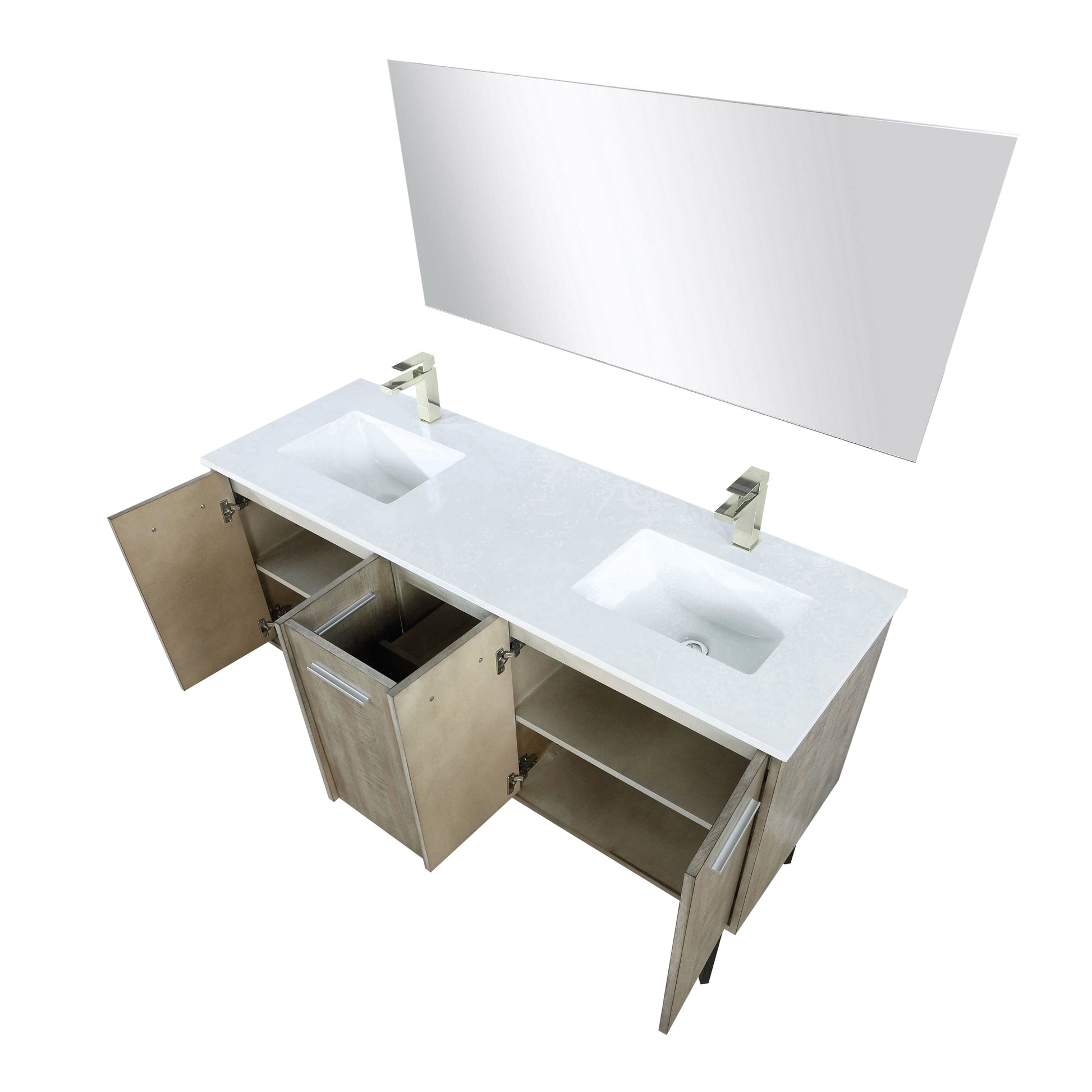 Lexora Bathroom Vanity Lancy  60" Double Bathroom Vanity