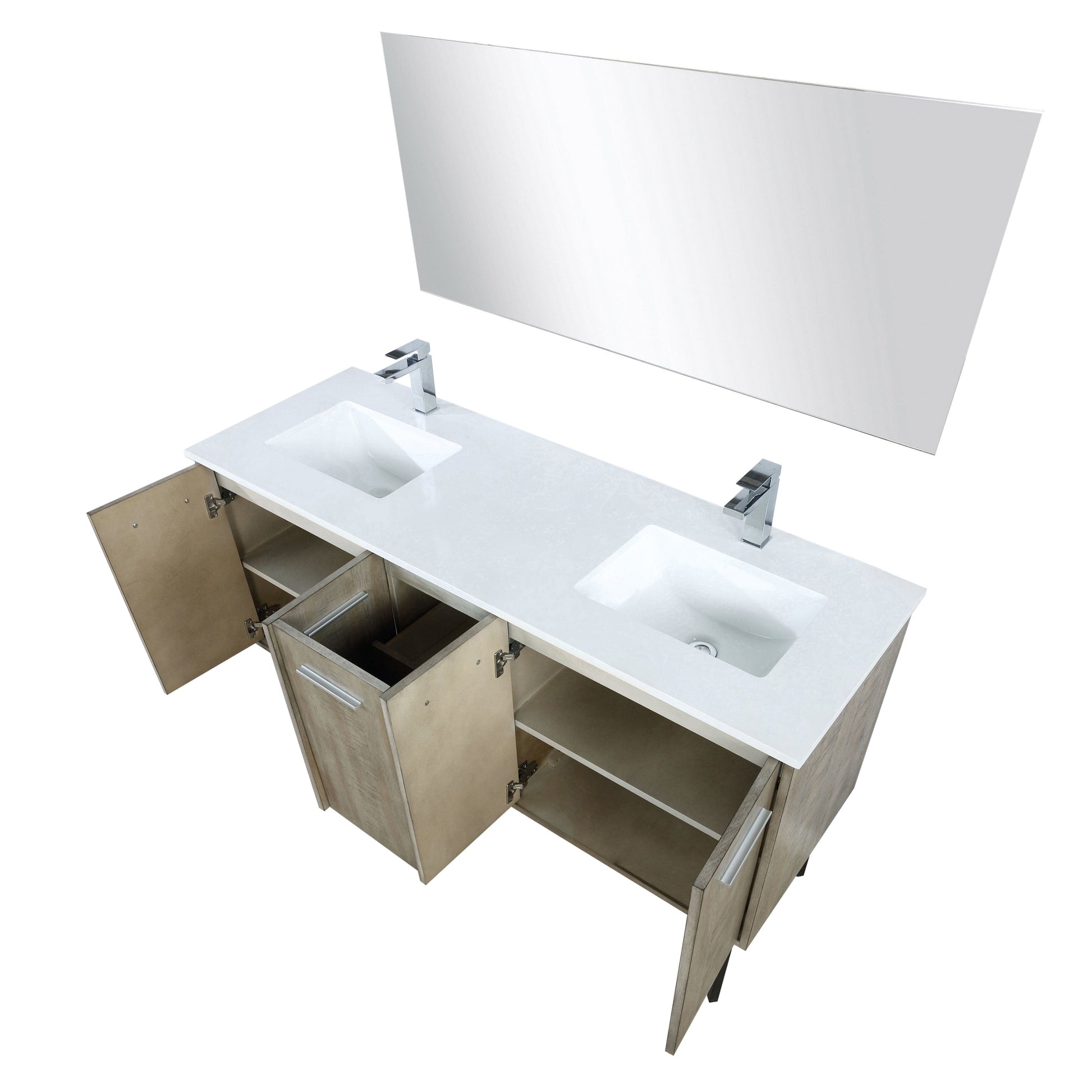 Lexora Bathroom Vanity Lancy  60" Double Bathroom Vanity