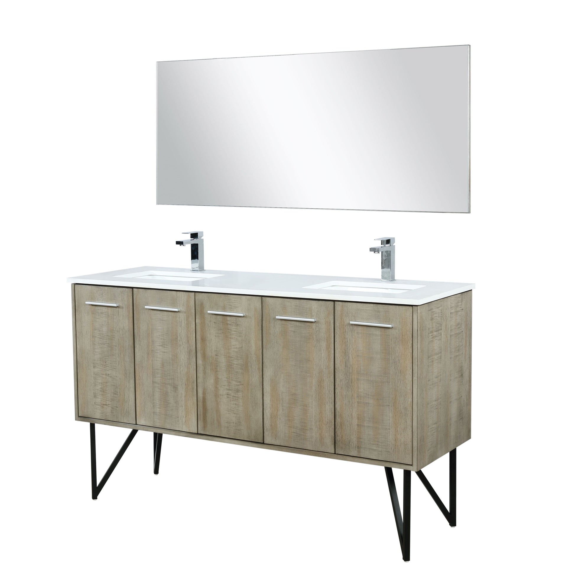 Lexora Bathroom Vanity Lancy  60" Double Bathroom Vanity