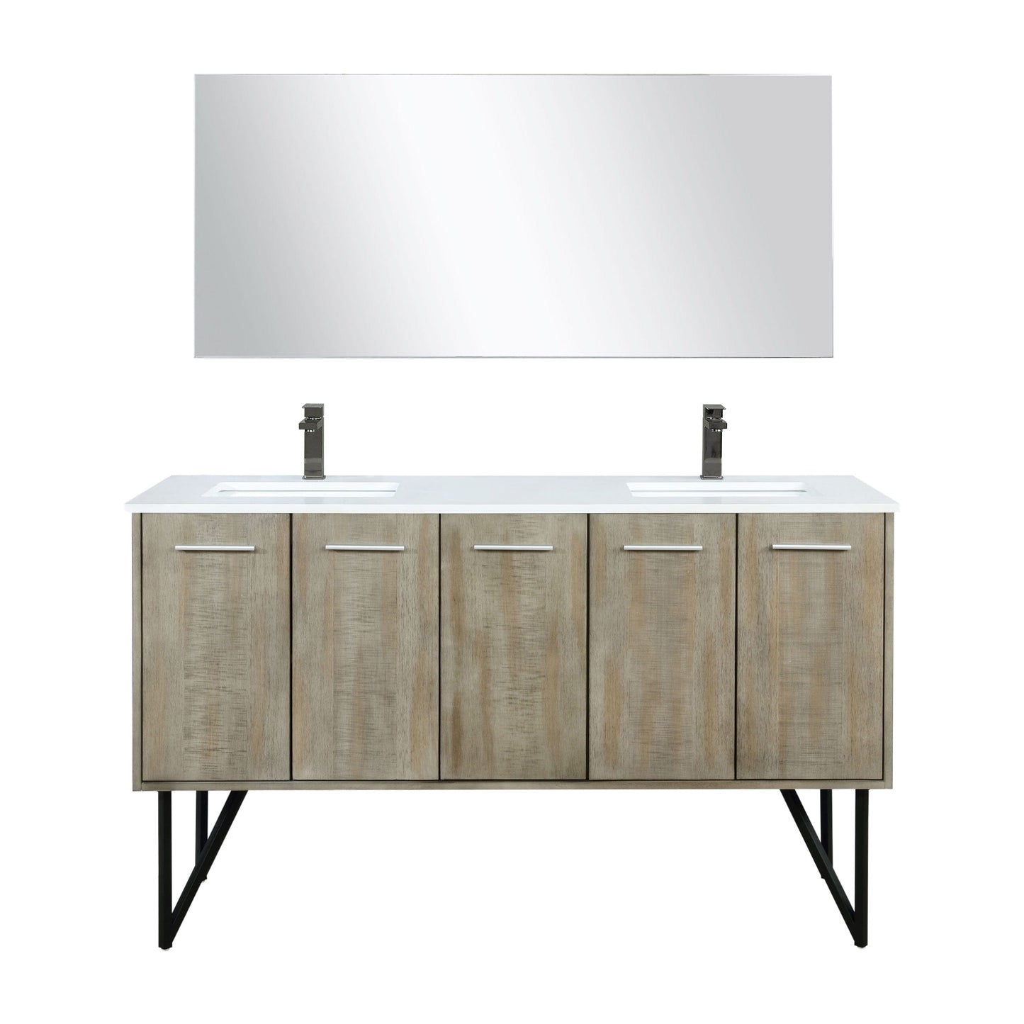 Lexora Bathroom Vanity Lancy  60" Double Bathroom Vanity