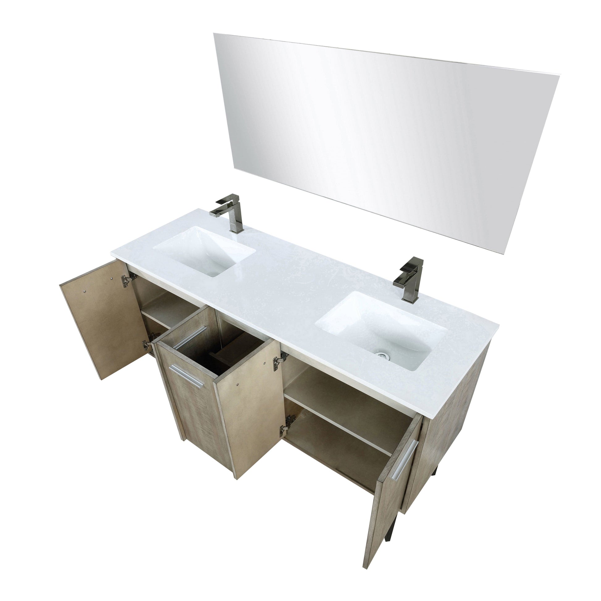 Lexora Bathroom Vanity Lancy  60" Double Bathroom Vanity