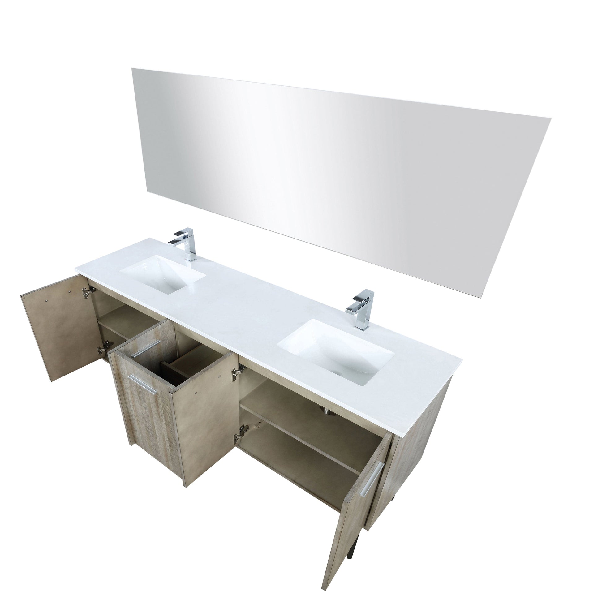 Lexora Bathroom Vanity Lancy  72" Double Bathroom Vanity