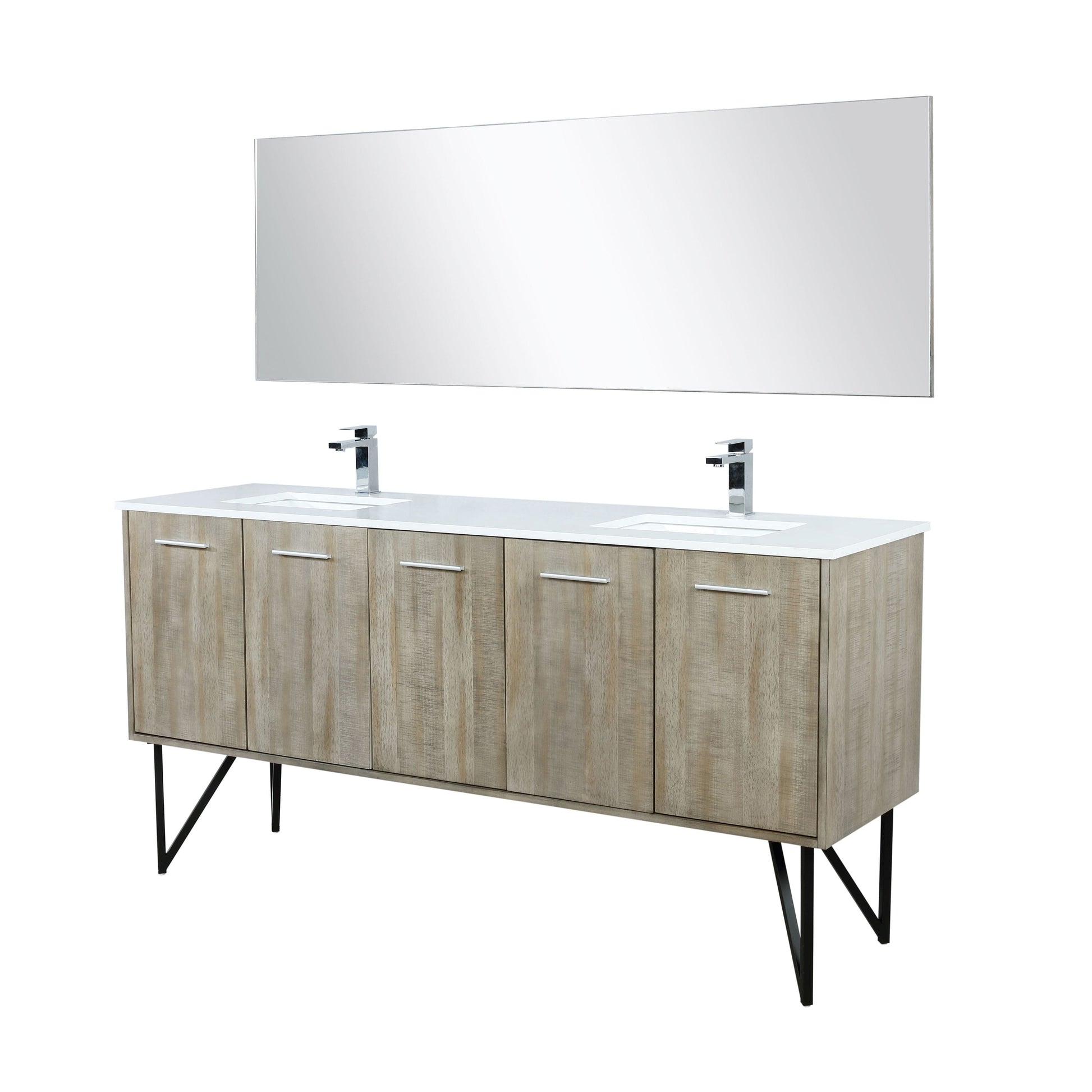 Lexora Bathroom Vanity Lancy  72" Double Bathroom Vanity