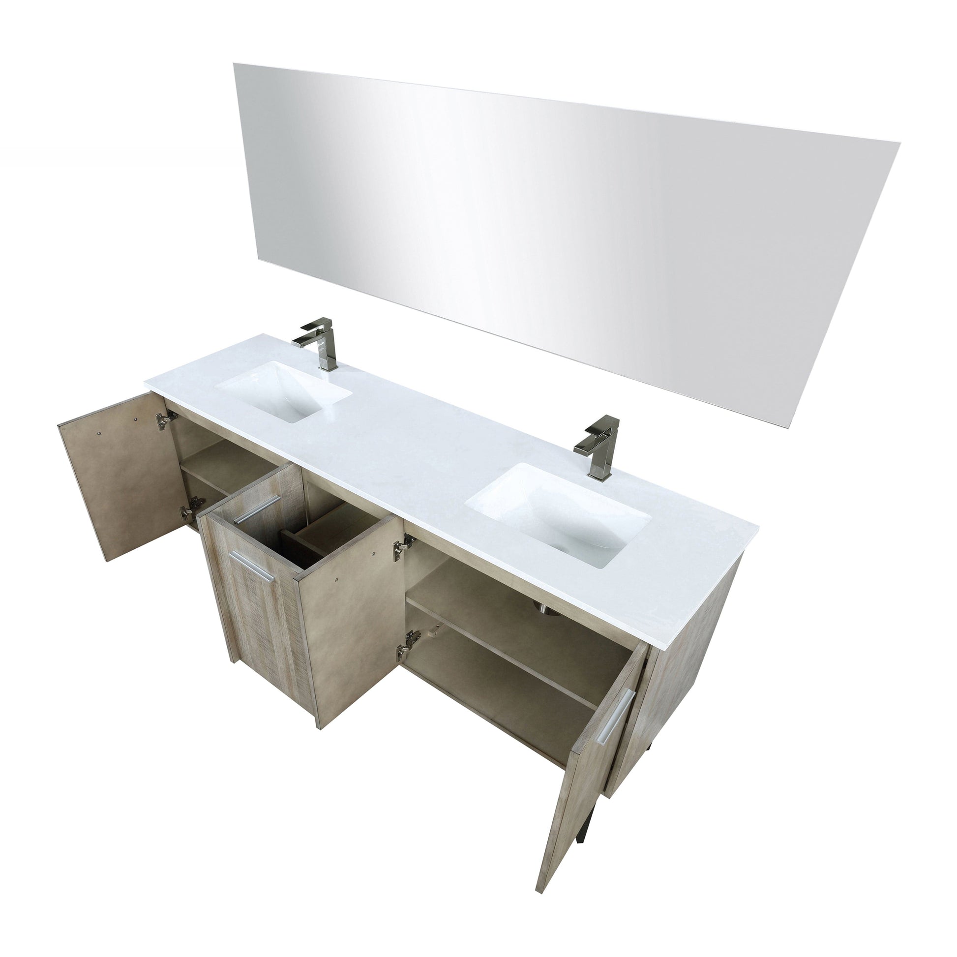 Lexora Bathroom Vanity Lancy  72" Double Bathroom Vanity