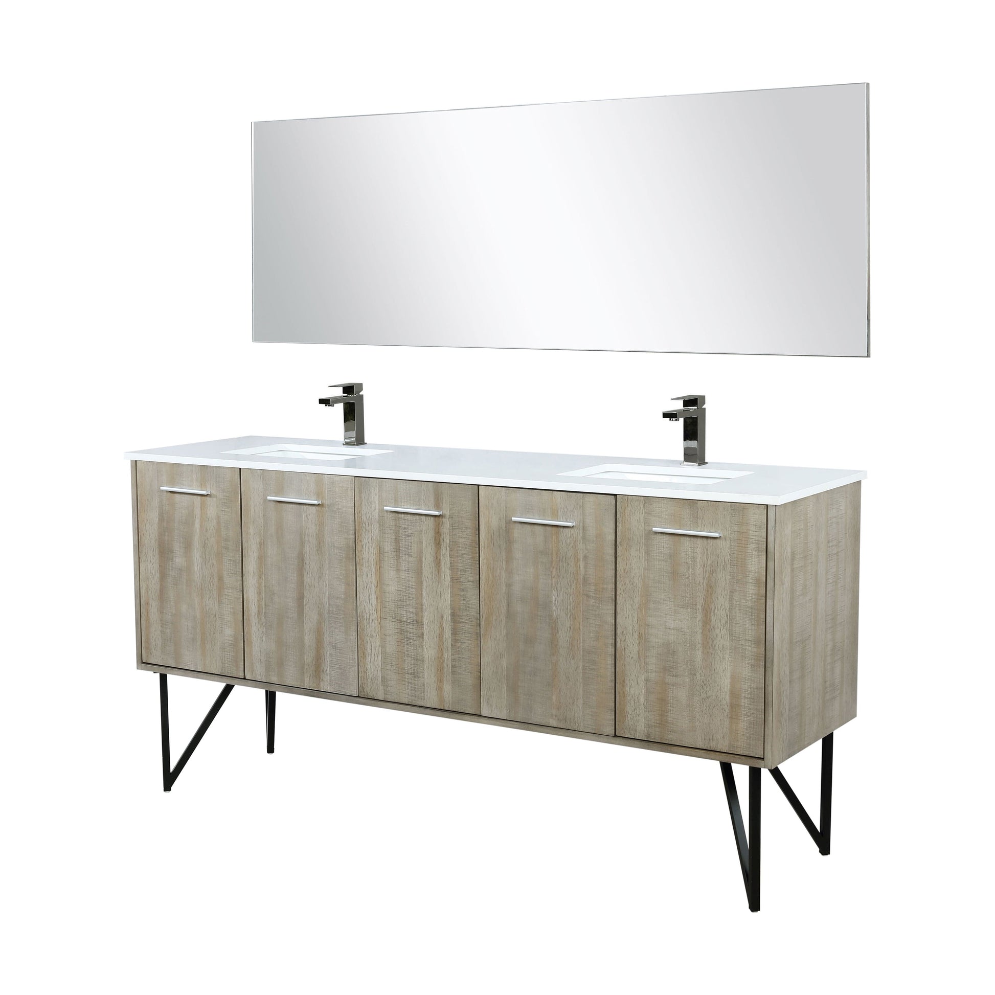 Lexora Bathroom Vanity Lancy  72" Double Bathroom Vanity