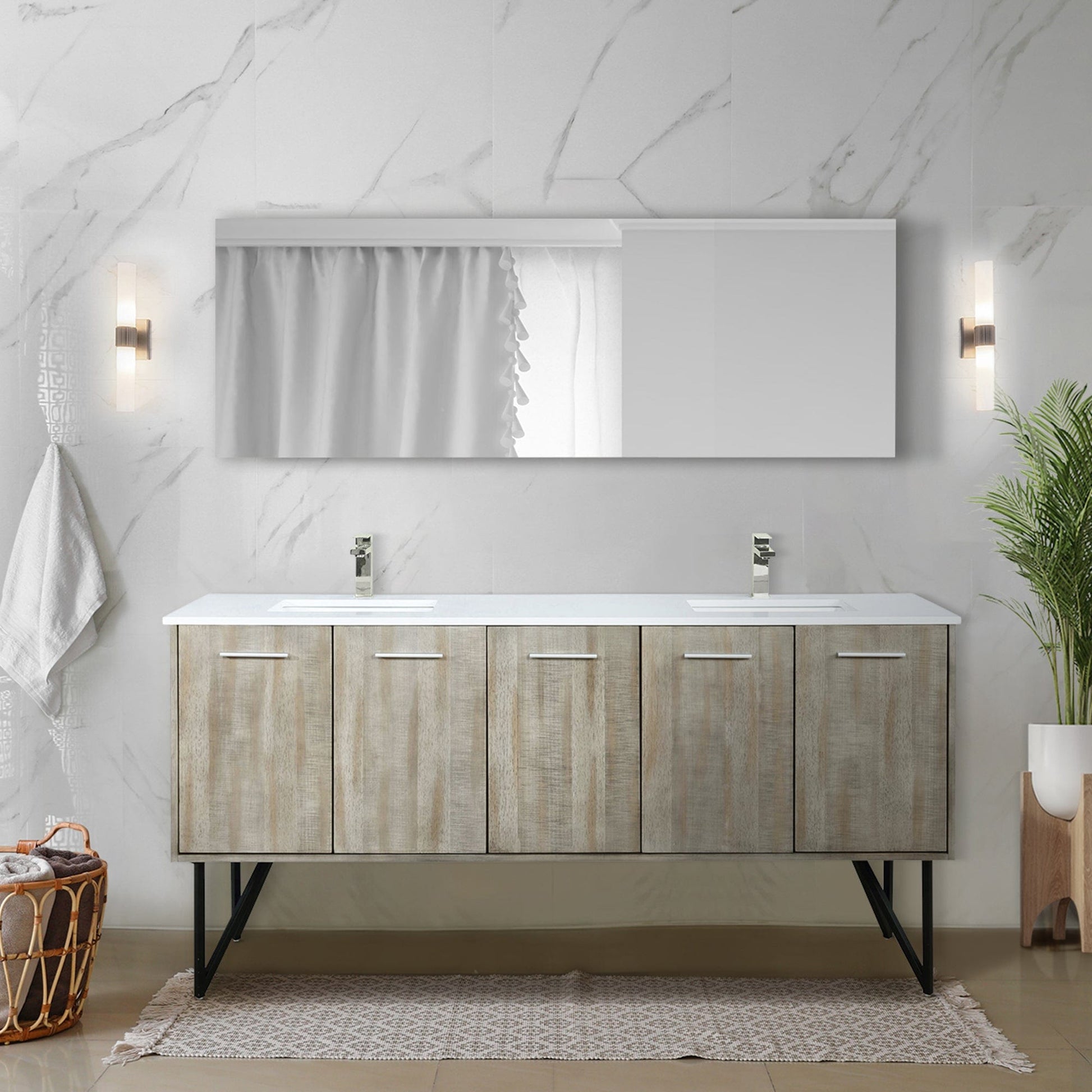 Lexora Bathroom Vanity Lancy  80" Double Bathroom Vanity