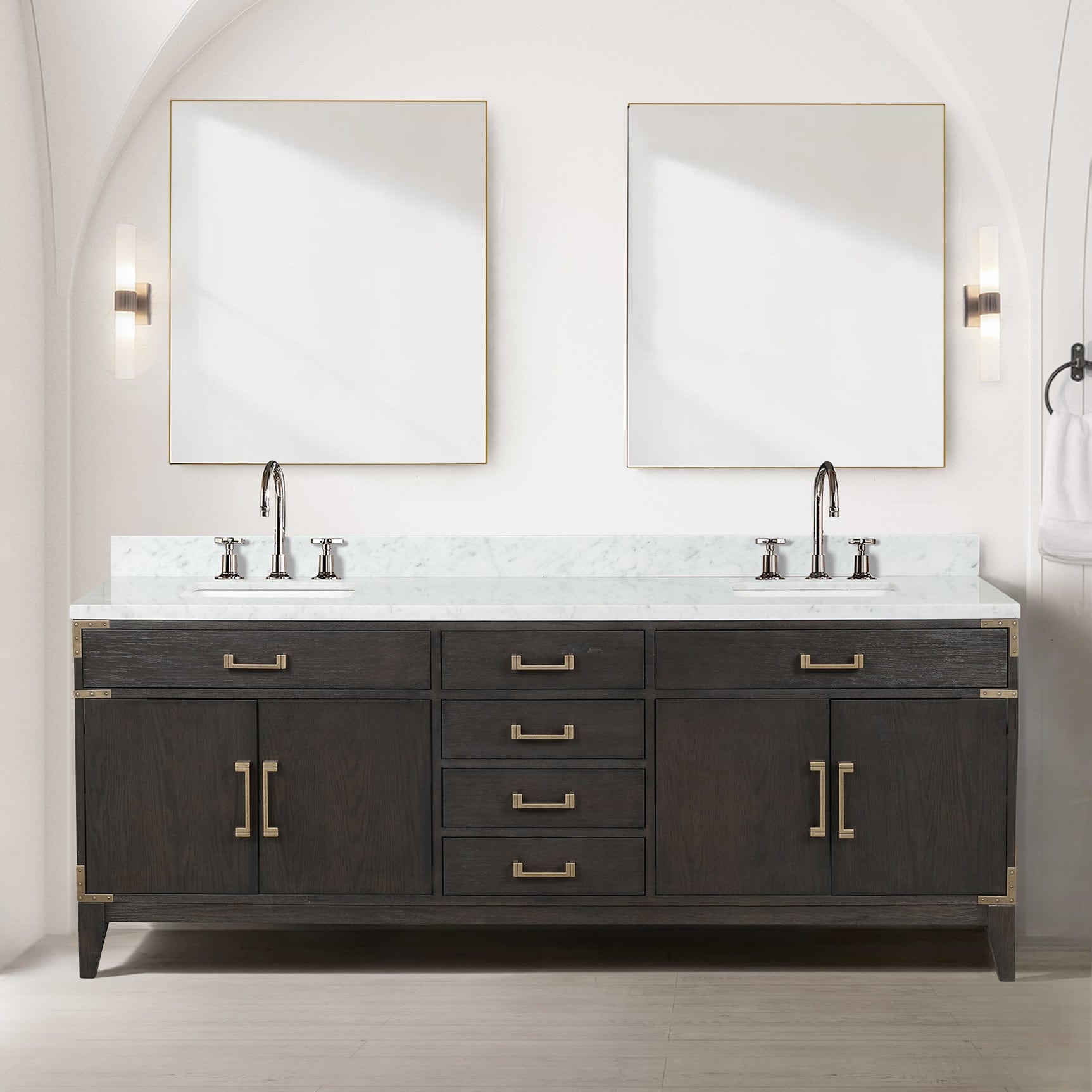 Lexora Bathroom Vanity Laurel 84" x 22" Double Bath Vanity