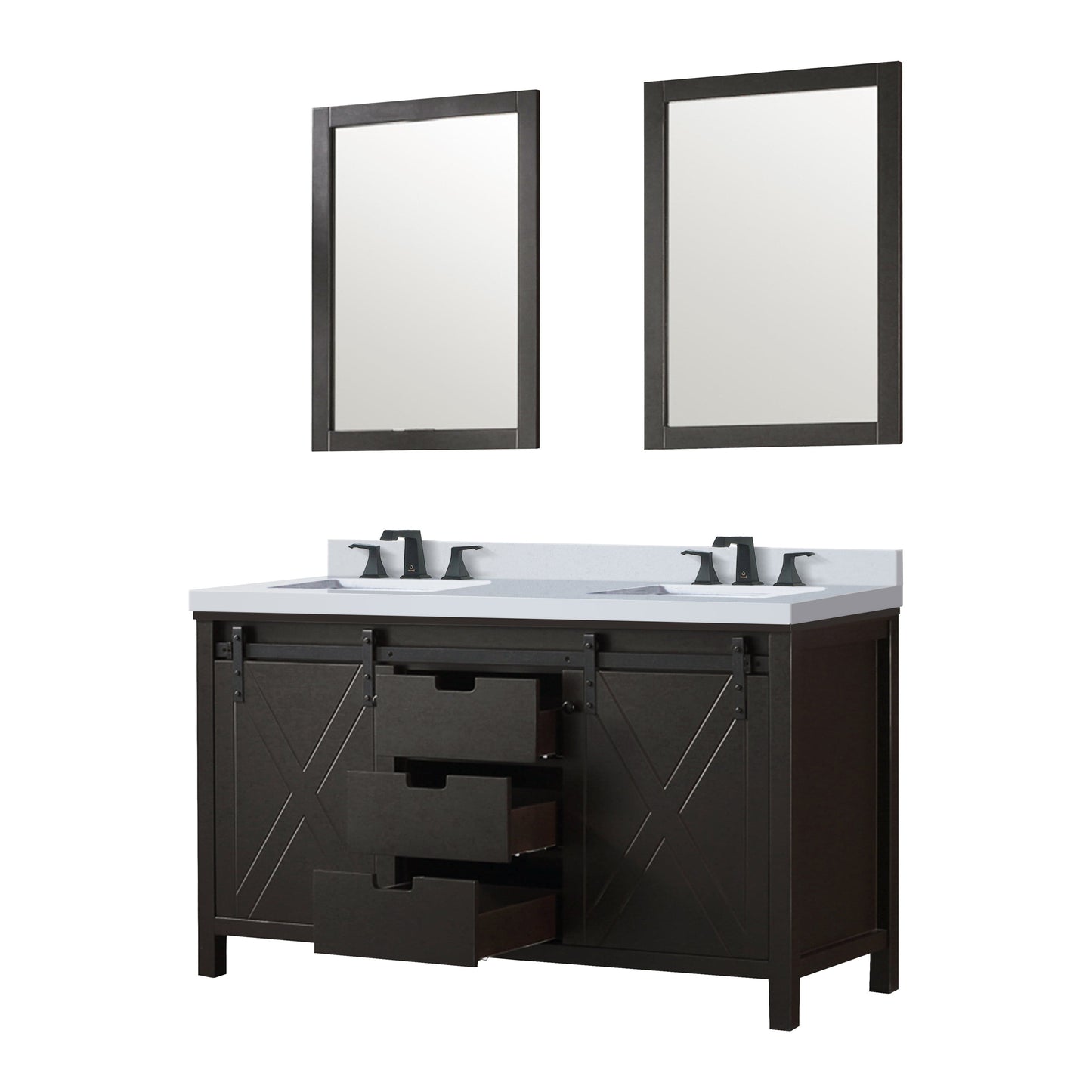 Bell + Modern Bathroom Vanity Ketchum 60" x 22" Double Bath Vanity