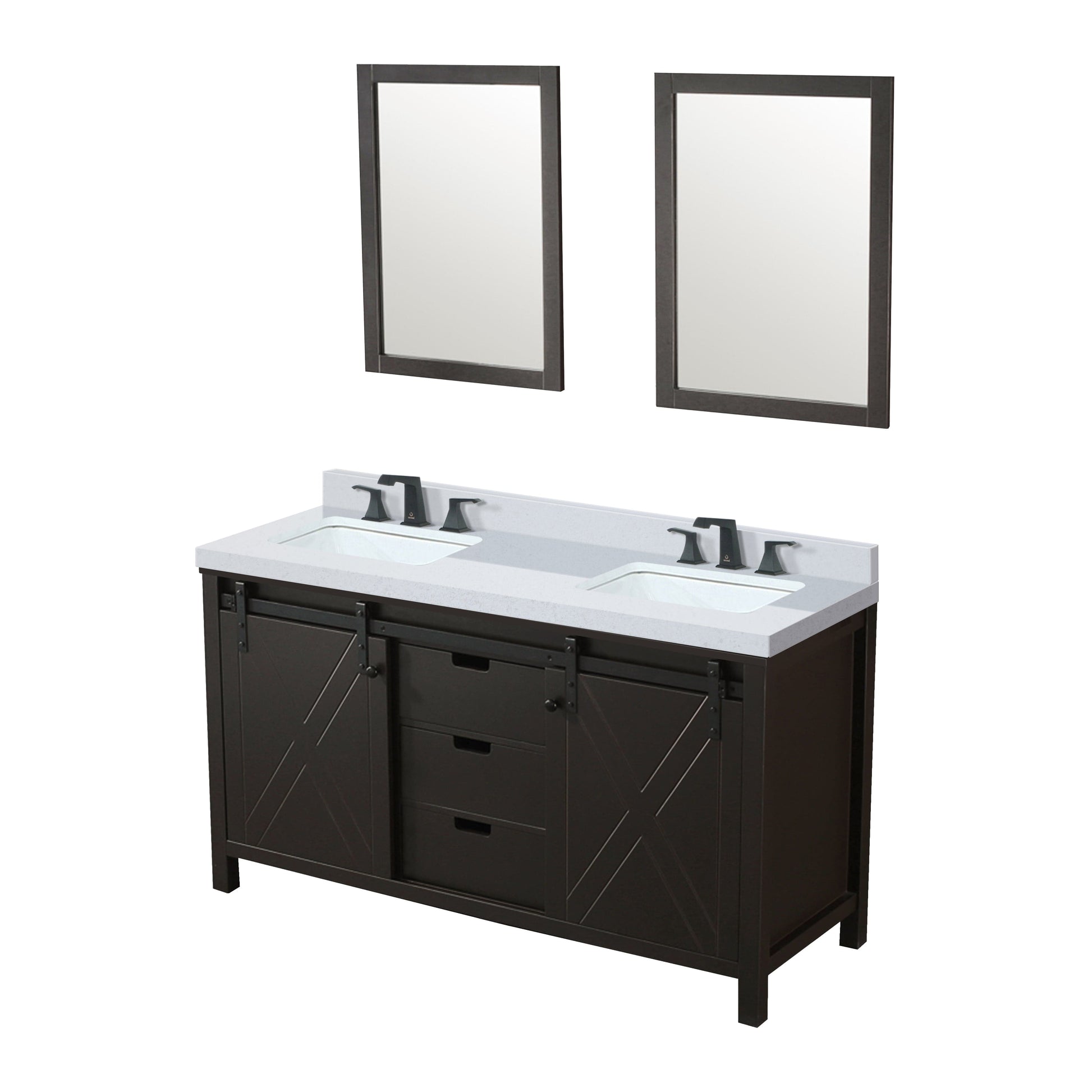 Bell + Modern Bathroom Vanity Ketchum 60" x 22" Double Bath Vanity