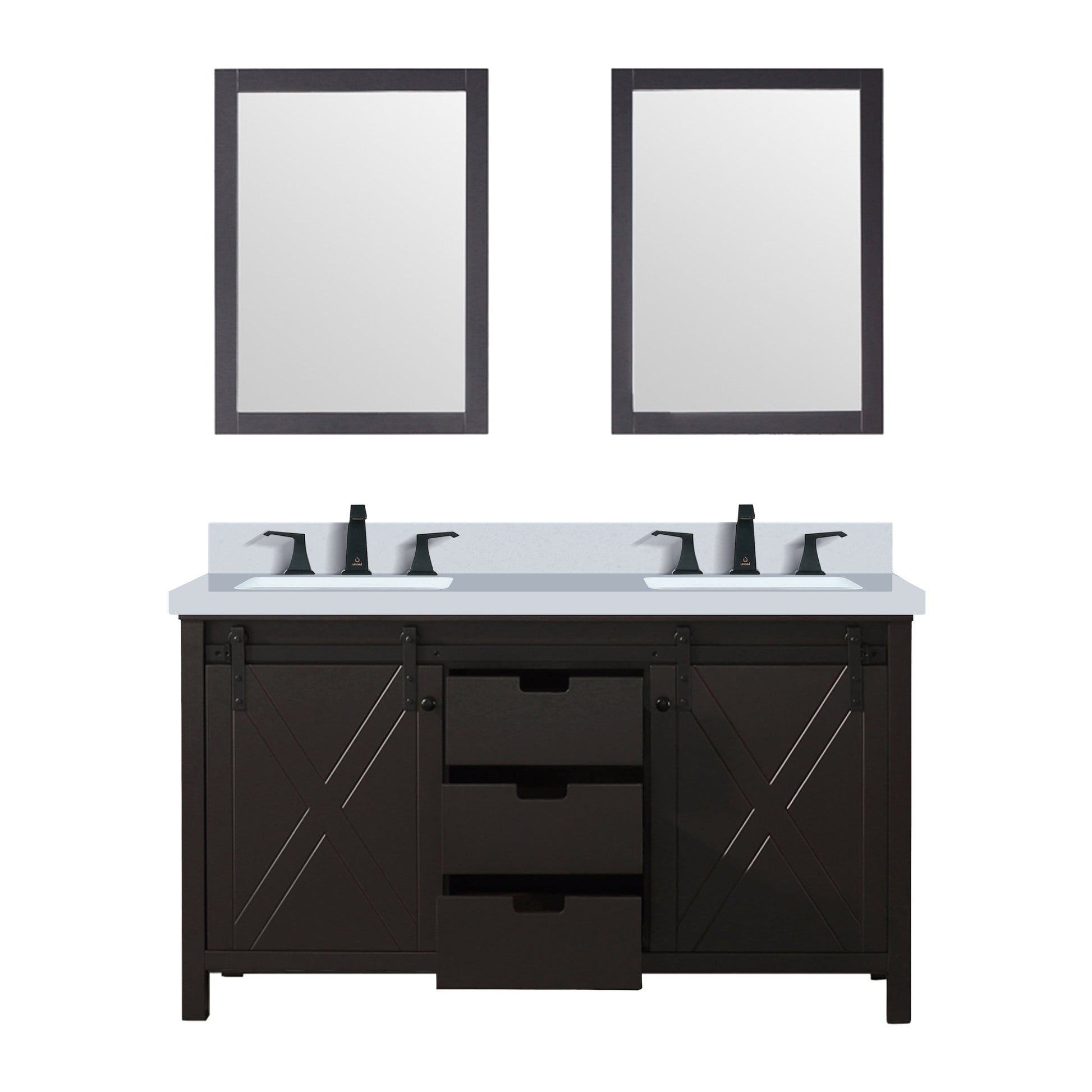 Bell + Modern Bathroom Vanity Ketchum 60" x 22" Double Bath Vanity