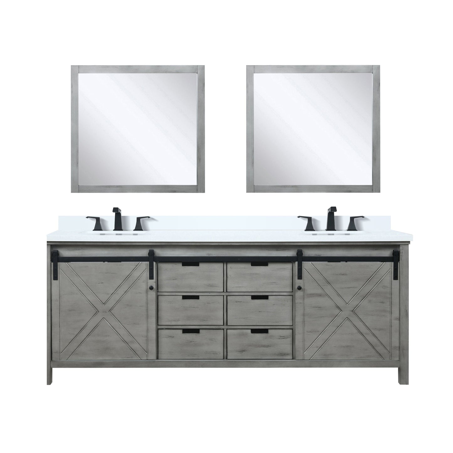 Bell + Modern Bathroom Vanity Ketchum 84" x 22" Double Bath Vanity