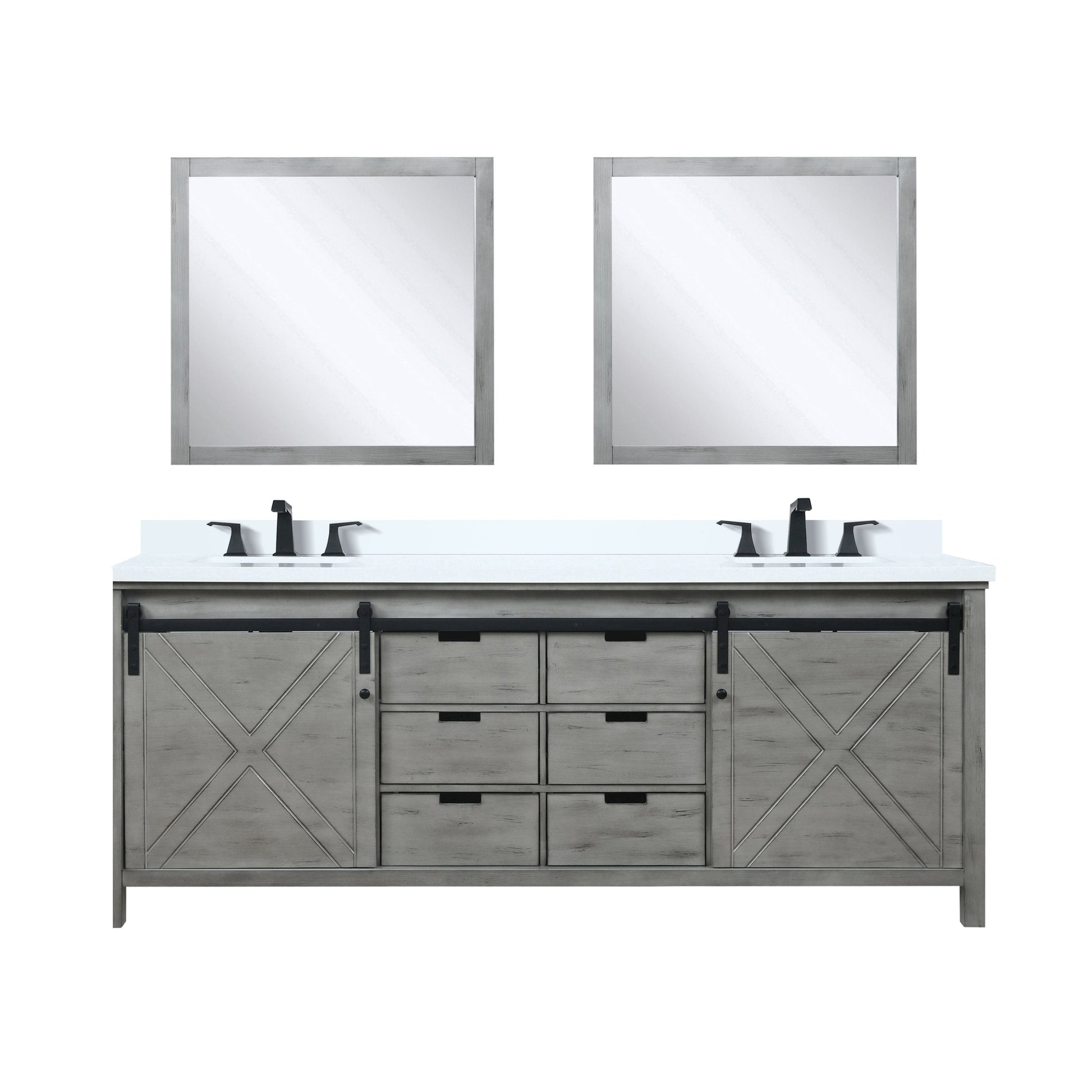 Bell + Modern Bathroom Vanity Ketchum 84" x 22" Double Bath Vanity