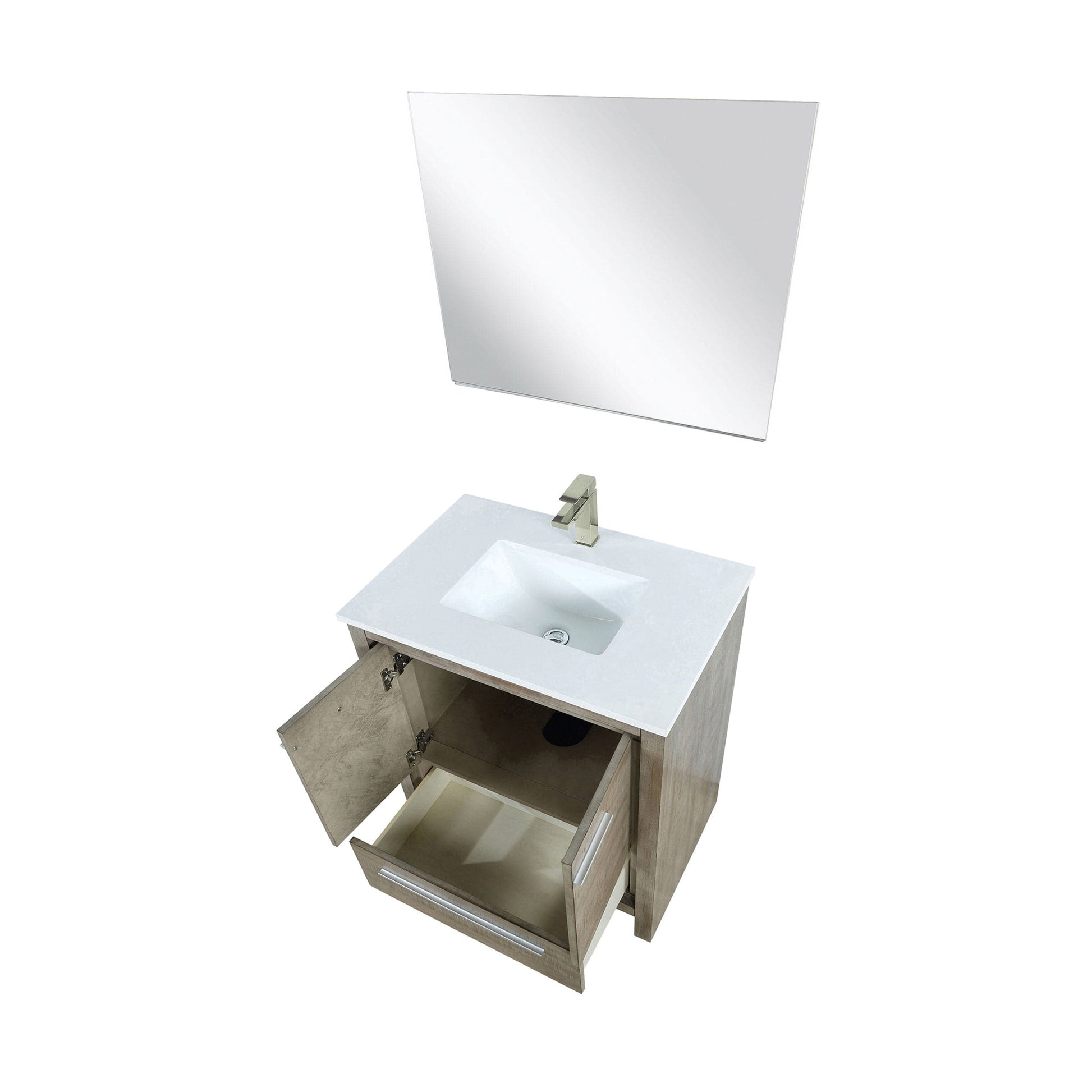 Lexora Bathroom Vanity Lafarre 30" Rustic Acacia Bathroom Vanity