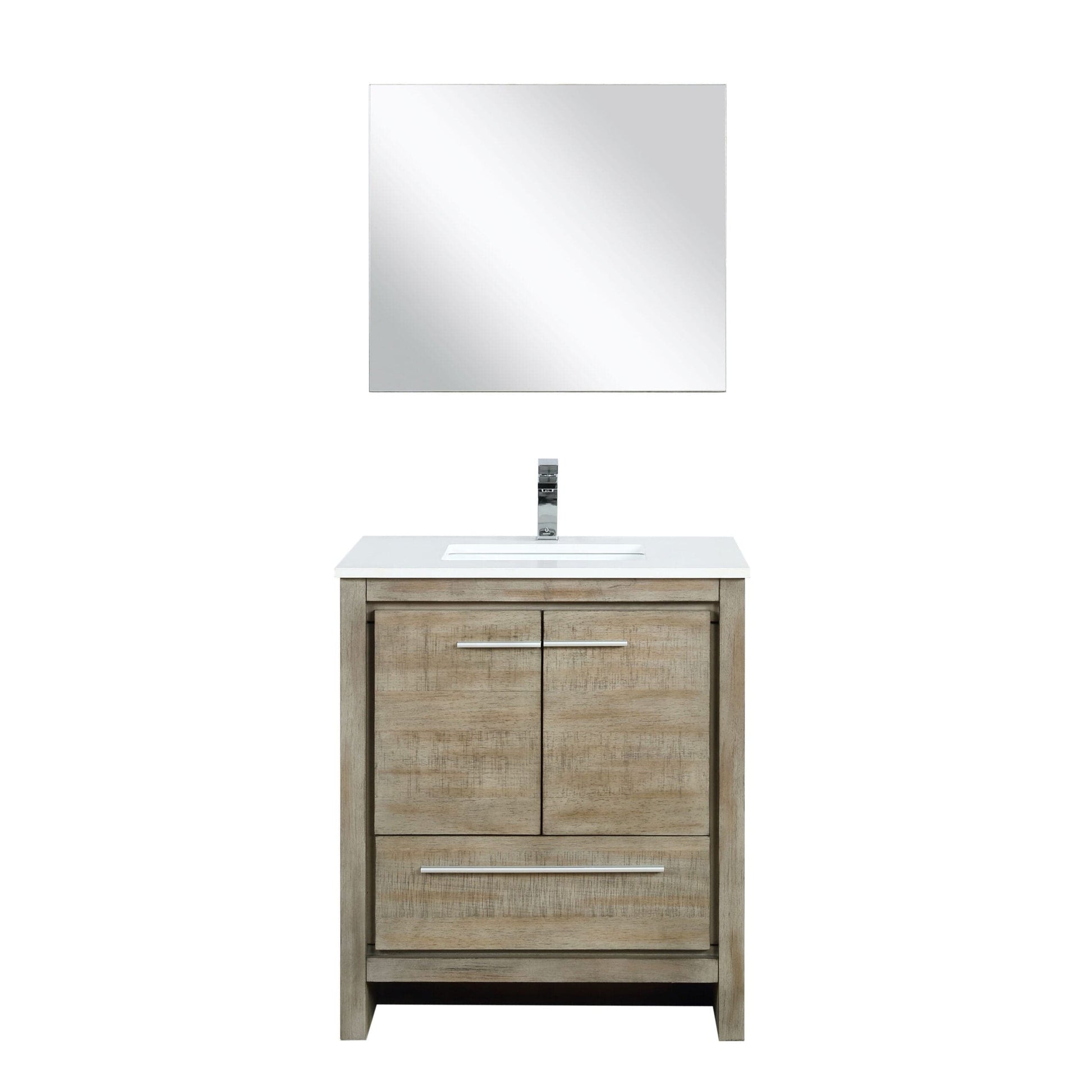 Lexora Bathroom Vanity Lafarre 30" Rustic Acacia Bathroom Vanity