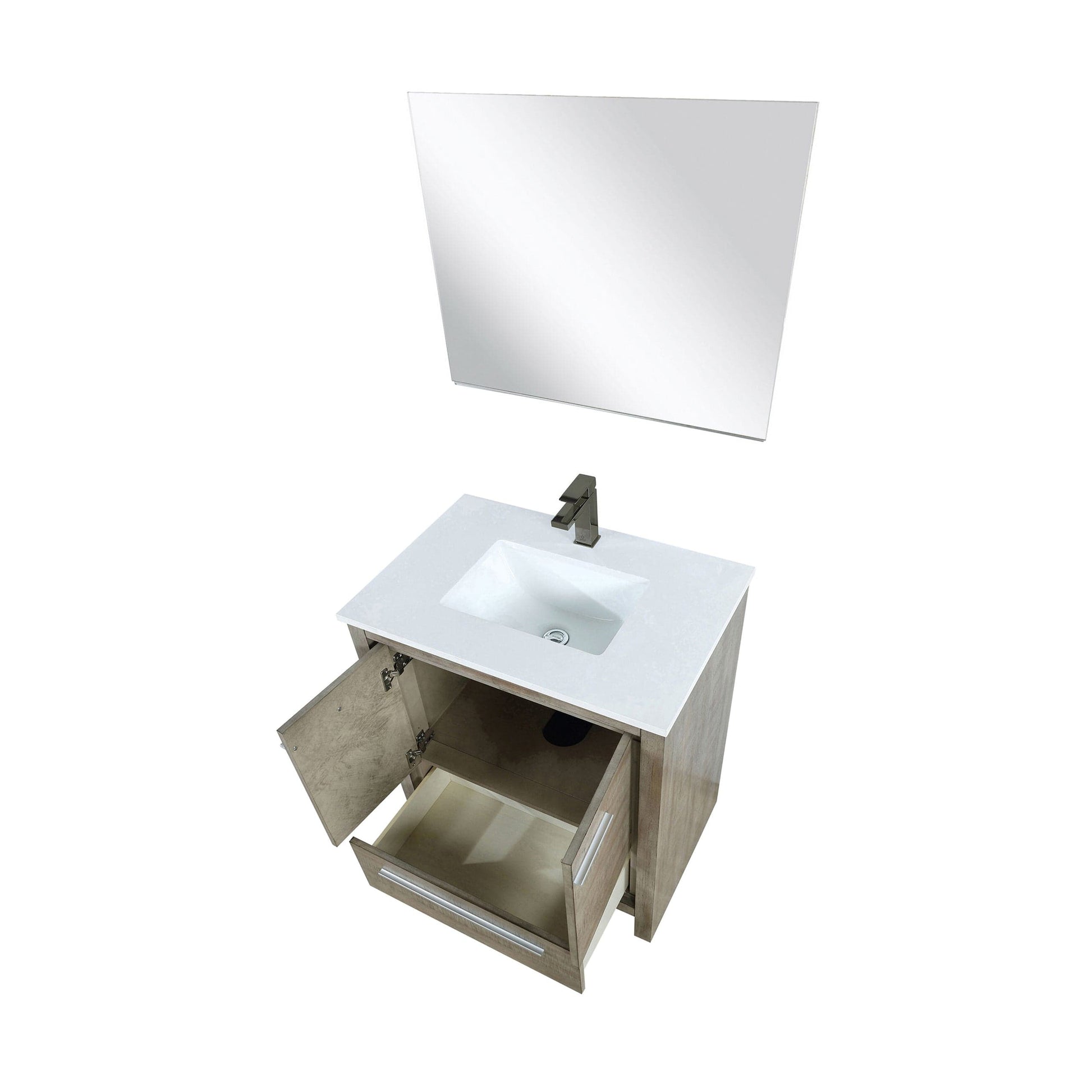 Lexora Bathroom Vanity Lafarre 30" Rustic Acacia Bathroom Vanity