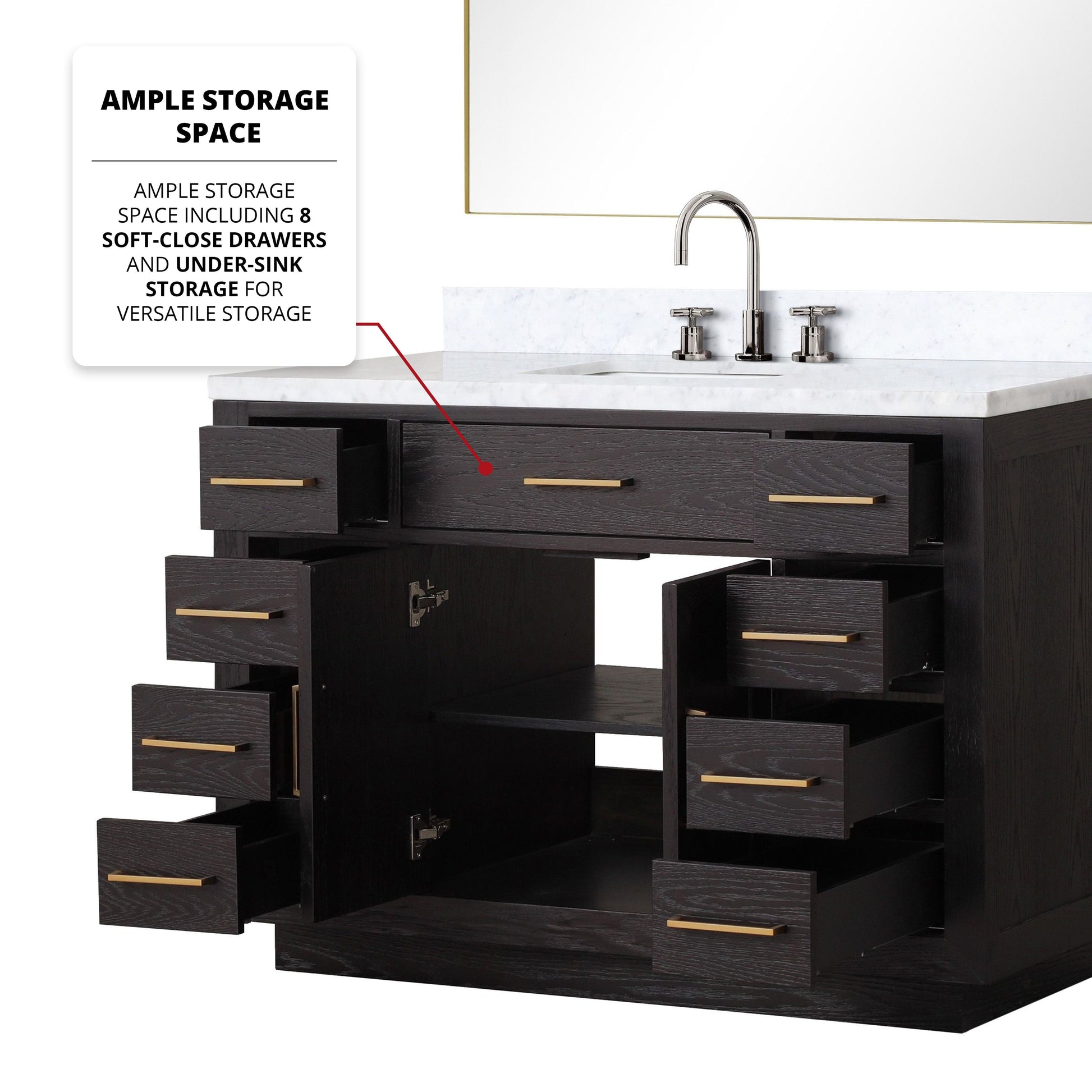 Lexora Bathroom Vanity Abbey 48" x 22" Single Bath Vanity