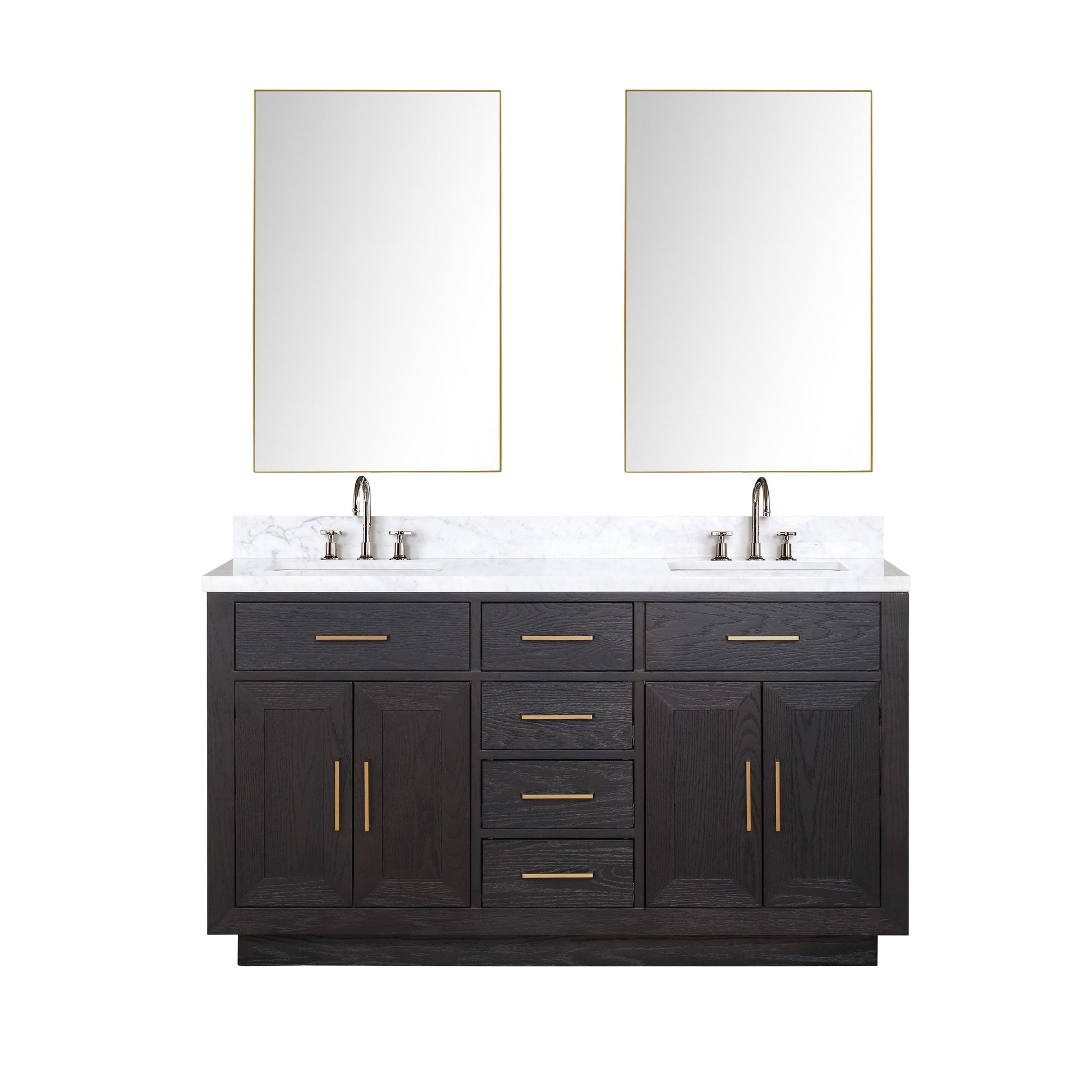 Lexora Bathroom Vanity Abbey 60" x 32" Double Bath Vanity