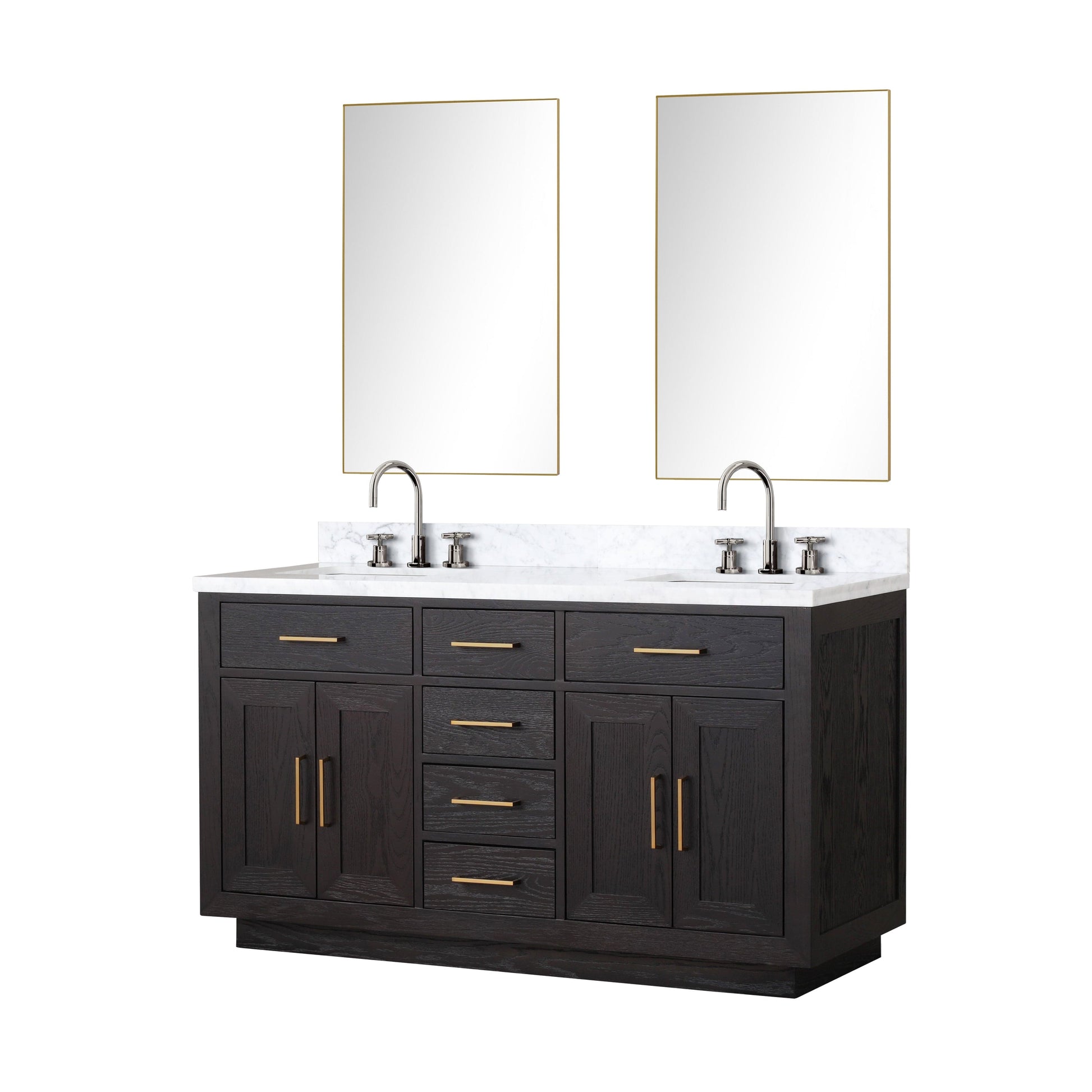 Lexora Bathroom Vanity Abbey 60" x 32" Double Bath Vanity