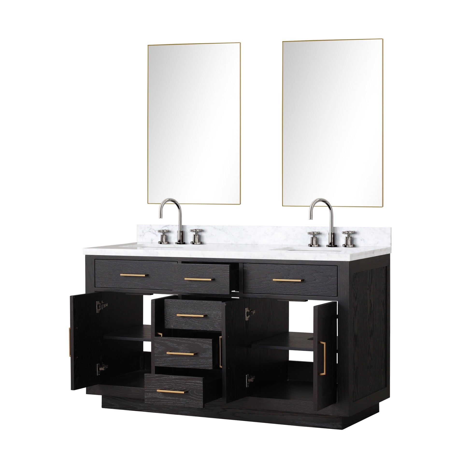 Lexora Bathroom Vanity Abbey 60" x 32" Double Bath Vanity