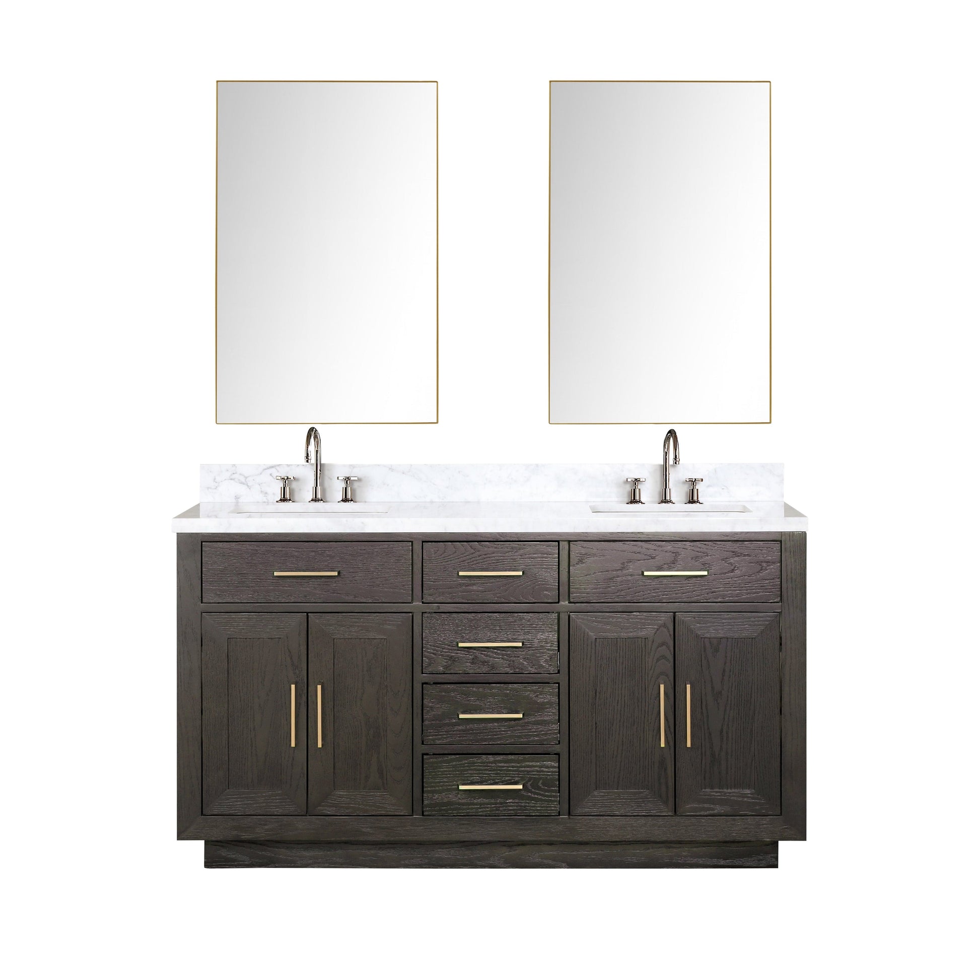 Lexora Bathroom Vanity Abbey 60" x 32" Double Bath Vanity