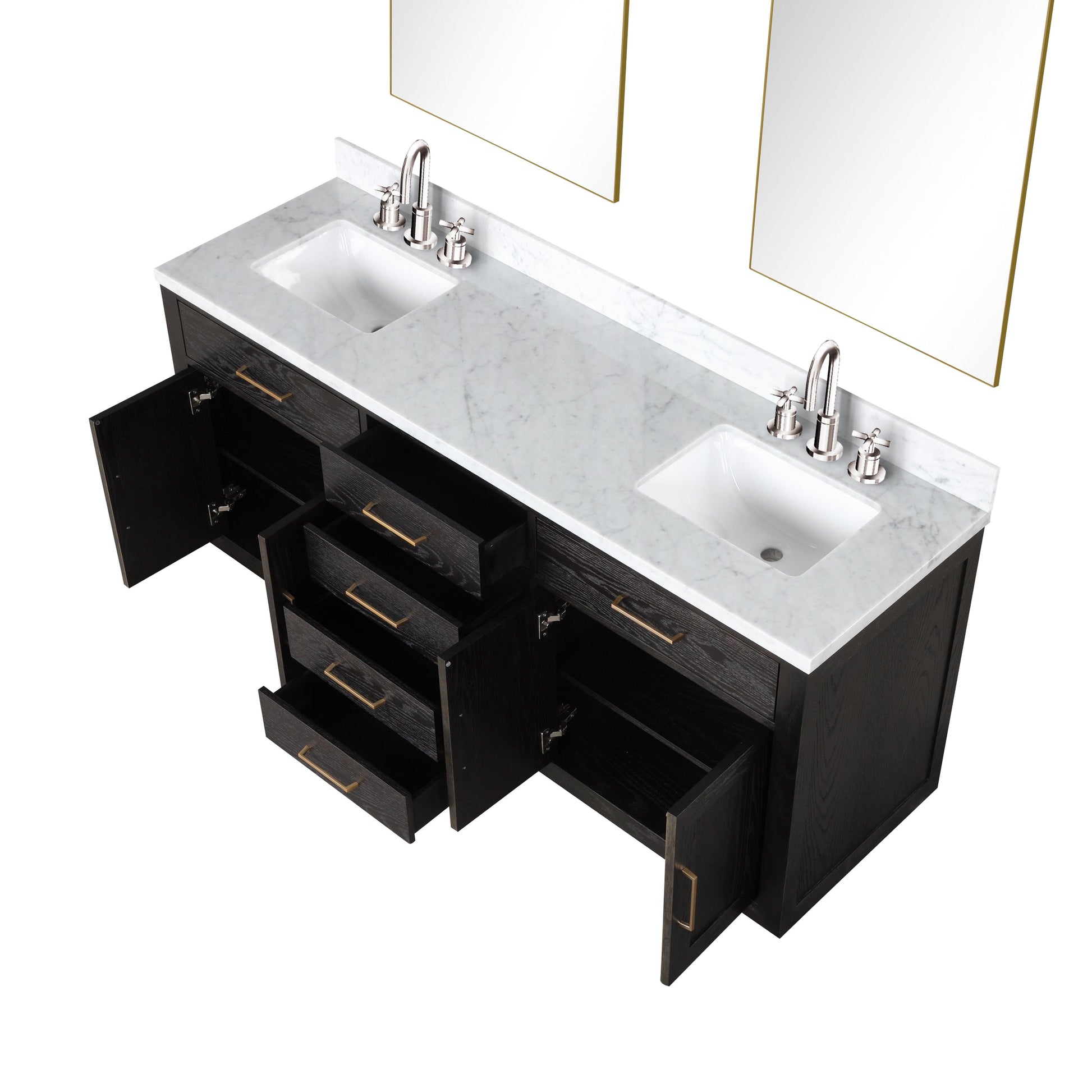 Lexora Bathroom Vanity Abbey 72" x 22" Double Bath Vanity