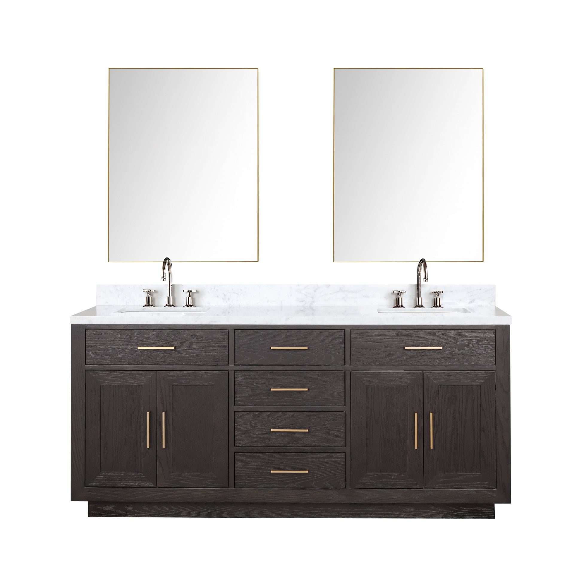 Lexora Bathroom Vanity Abbey 72" x 22" Double Bath Vanity