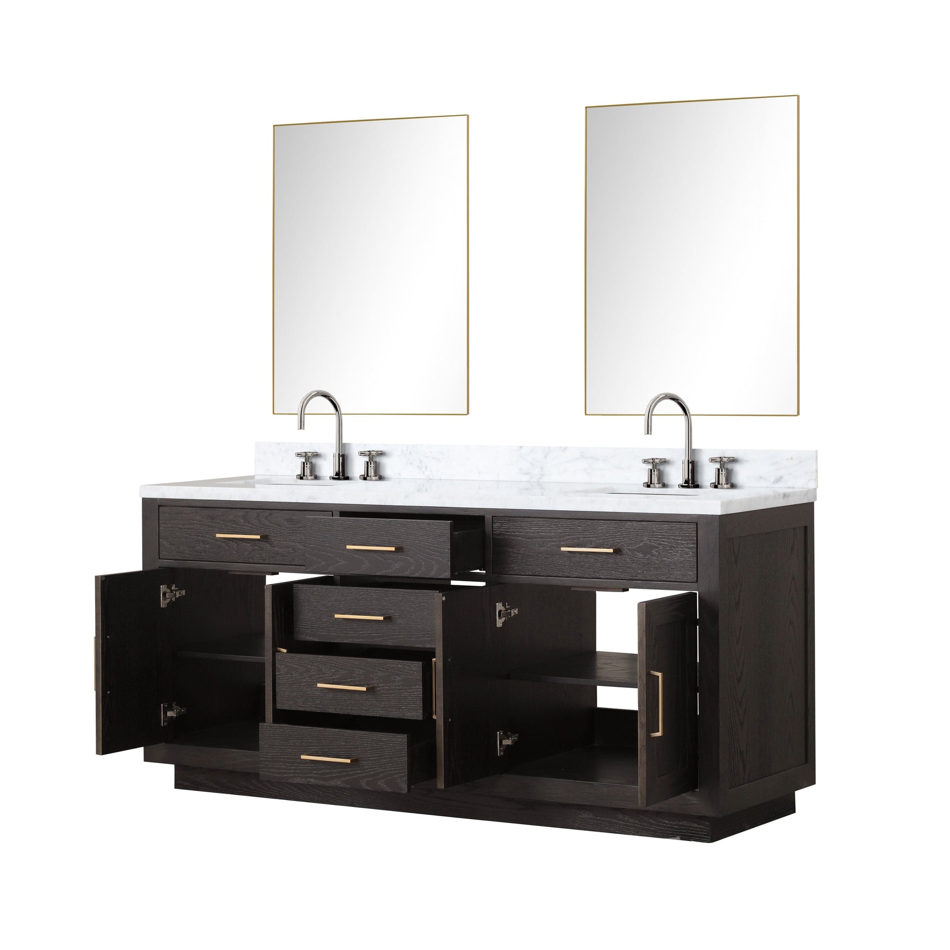 Lexora Bathroom Vanity Abbey 72" x 22" Double Bath Vanity