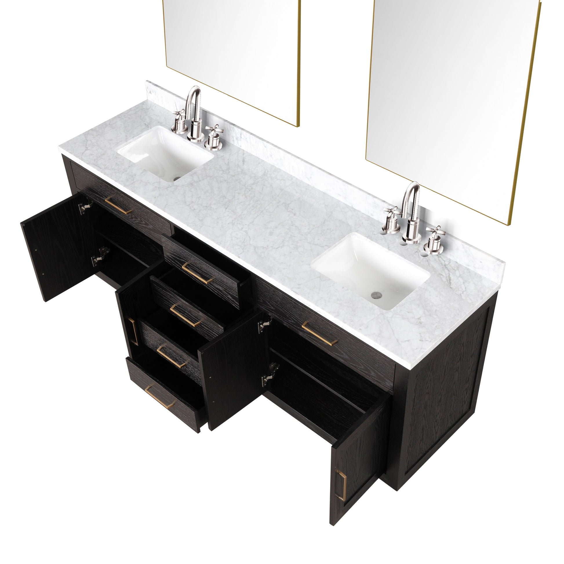 Lexora Bathroom Vanity Abbey 80" x 22" Double Bath Vanity