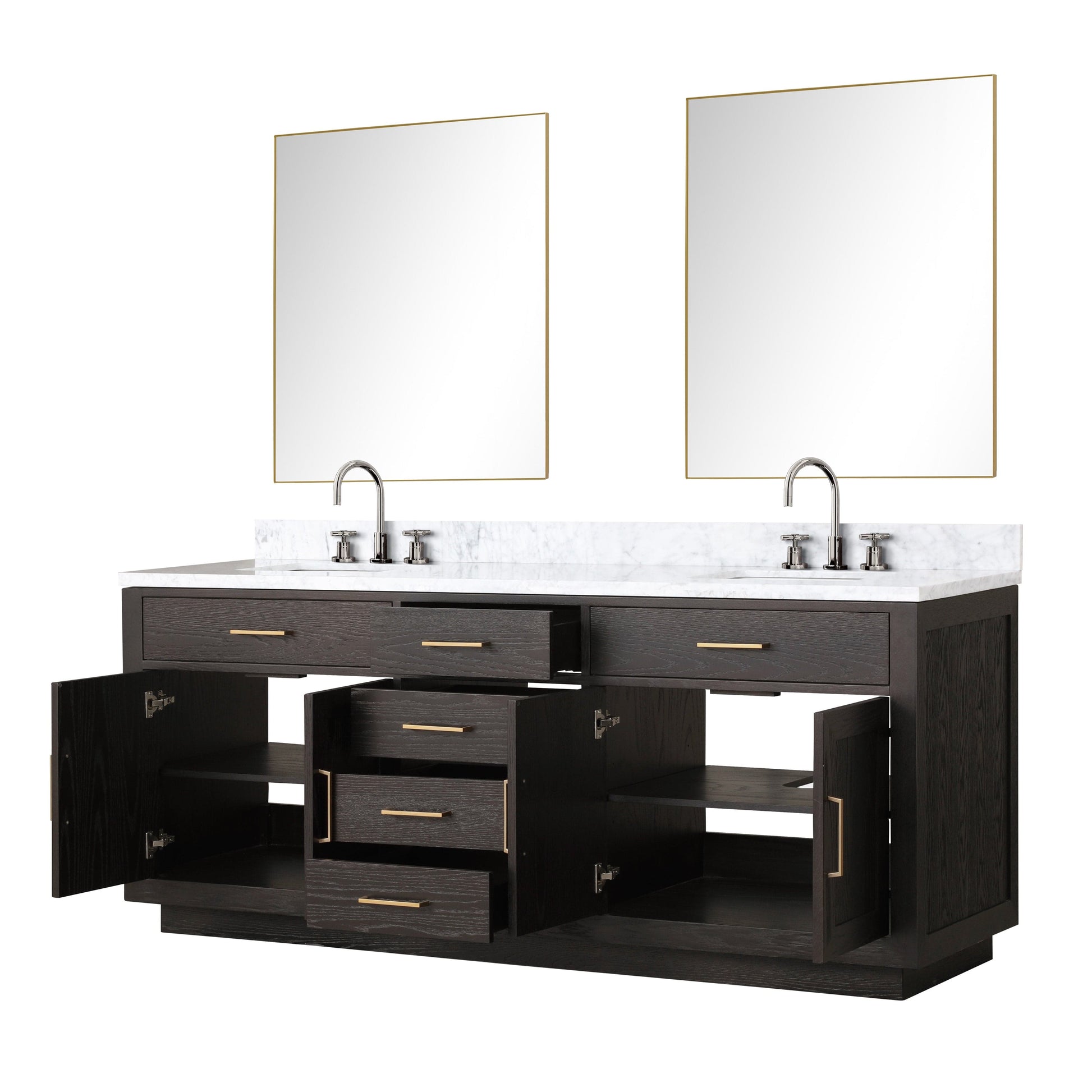 Lexora Bathroom Vanity Abbey 80" x 22" Double Bath Vanity