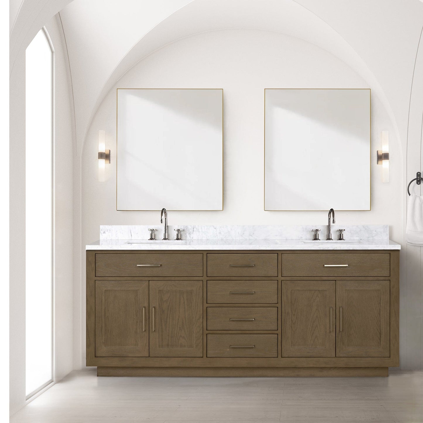 Lexora Bathroom Vanity Abbey 80" x 22" Double Bath Vanity