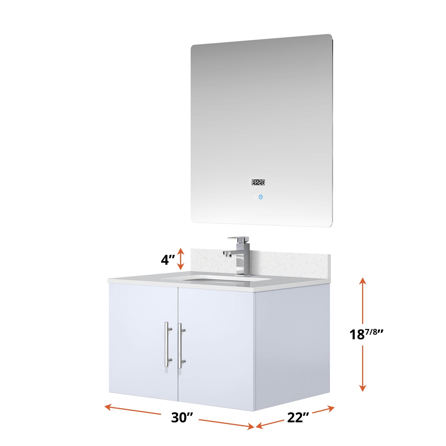 Lexora Bathroom Vanity Geneva  30" x 22" Bath Vanity