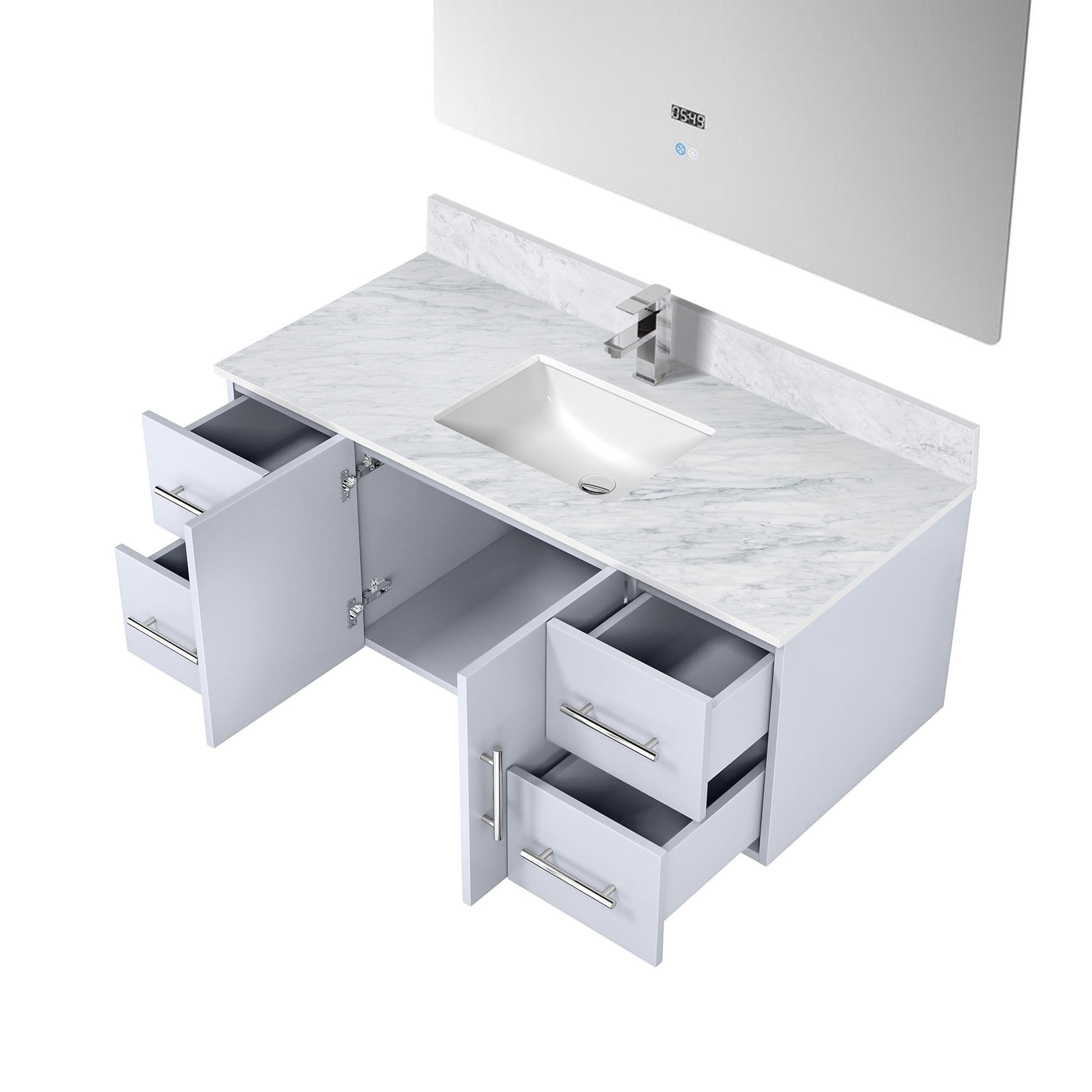 Lexora Bathroom Vanity Geneva  48" x 22" Bath Vanity